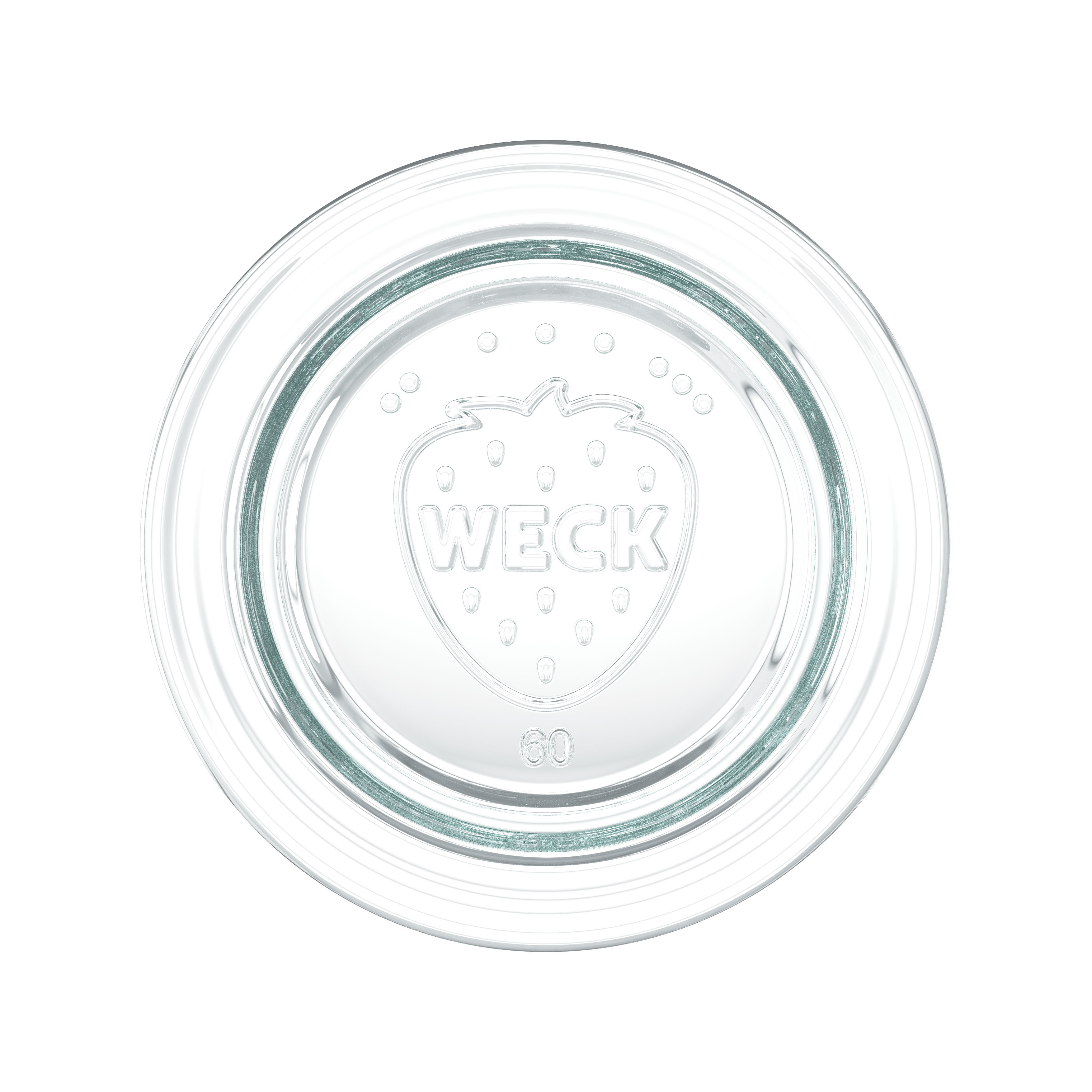6x 600 ml WECK-cilinderglas met glazen deksel RR 60