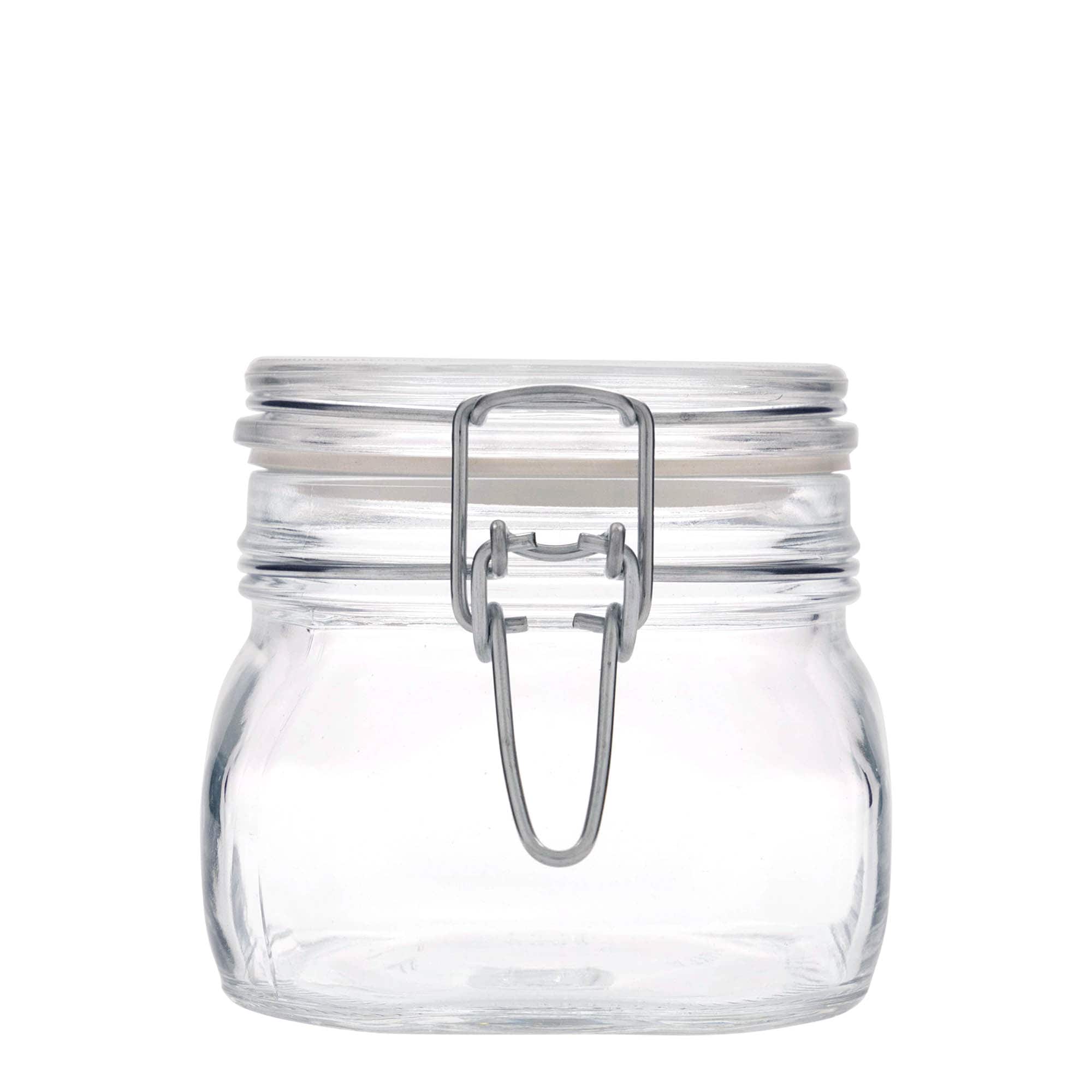 Bocal à fermeture mécanique 500 ml « Fido », carré, bouchage: bouchon mécanique