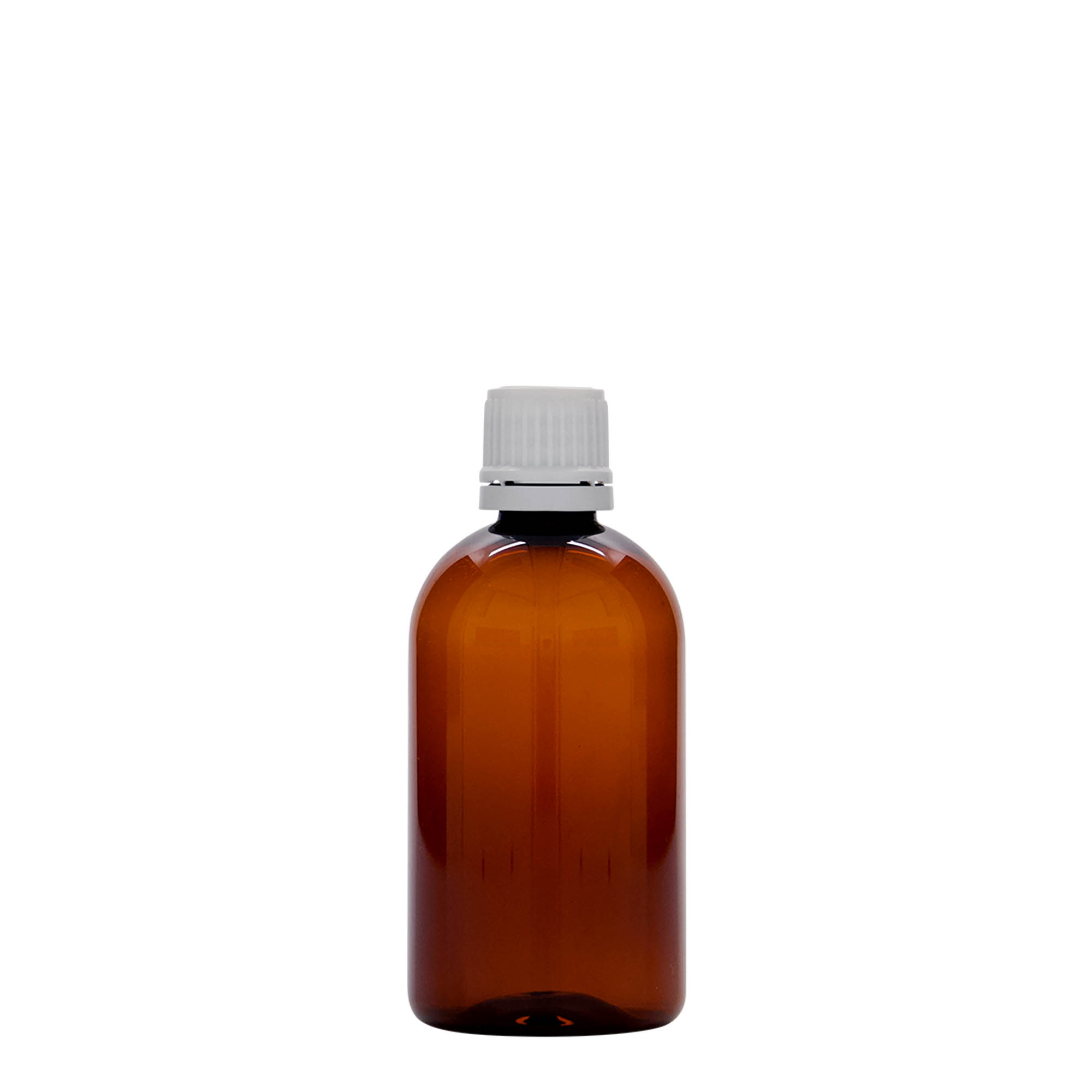 Flacon pharmaceutique en PET 100 ml 'Easy Living', brun, plastique, bouchage: DIN 18 Flacon pharmaceutique en PET 100 ml 'Easy Living', brun, plastique, bouchage: DIN 18