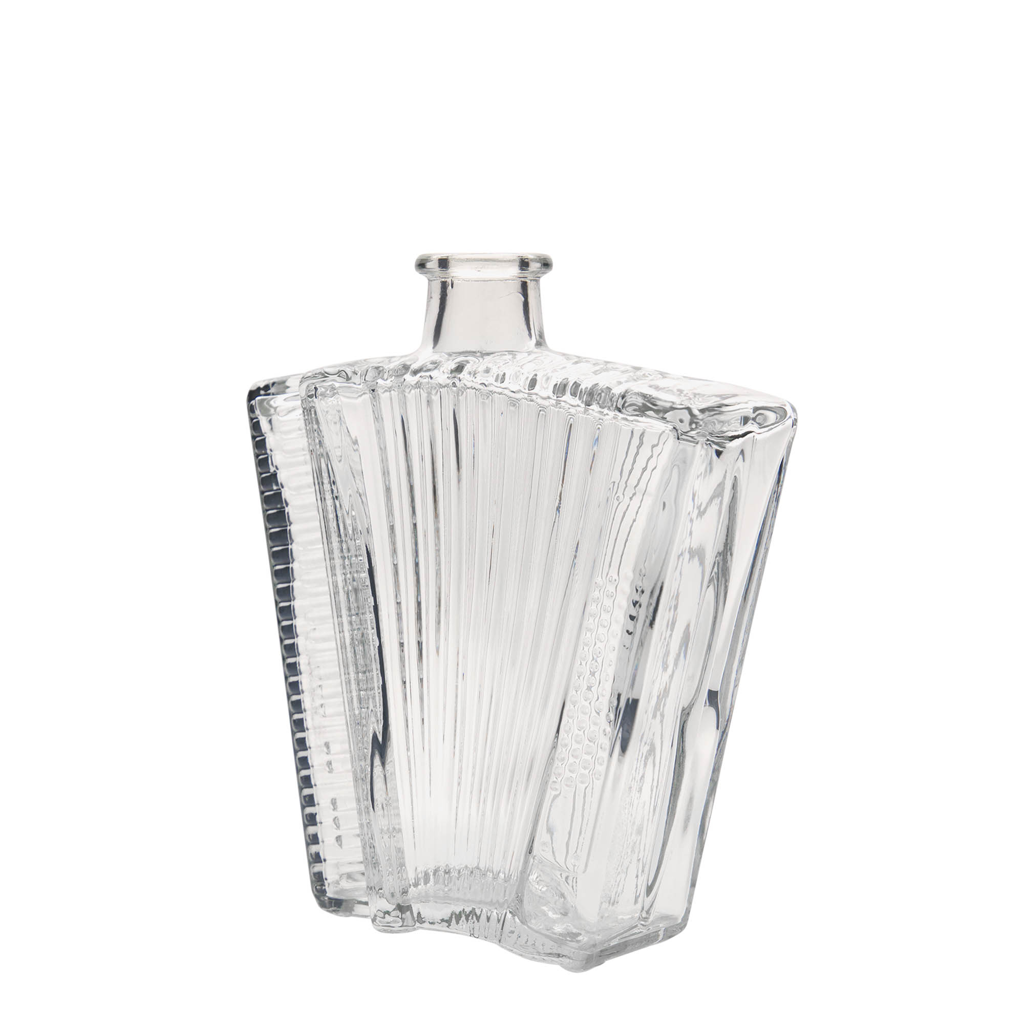 Glazen fles 'Accordeon', 500 ml, monding: kurk Glazen fles 'Accordeon', 500 ml, monding: kurk