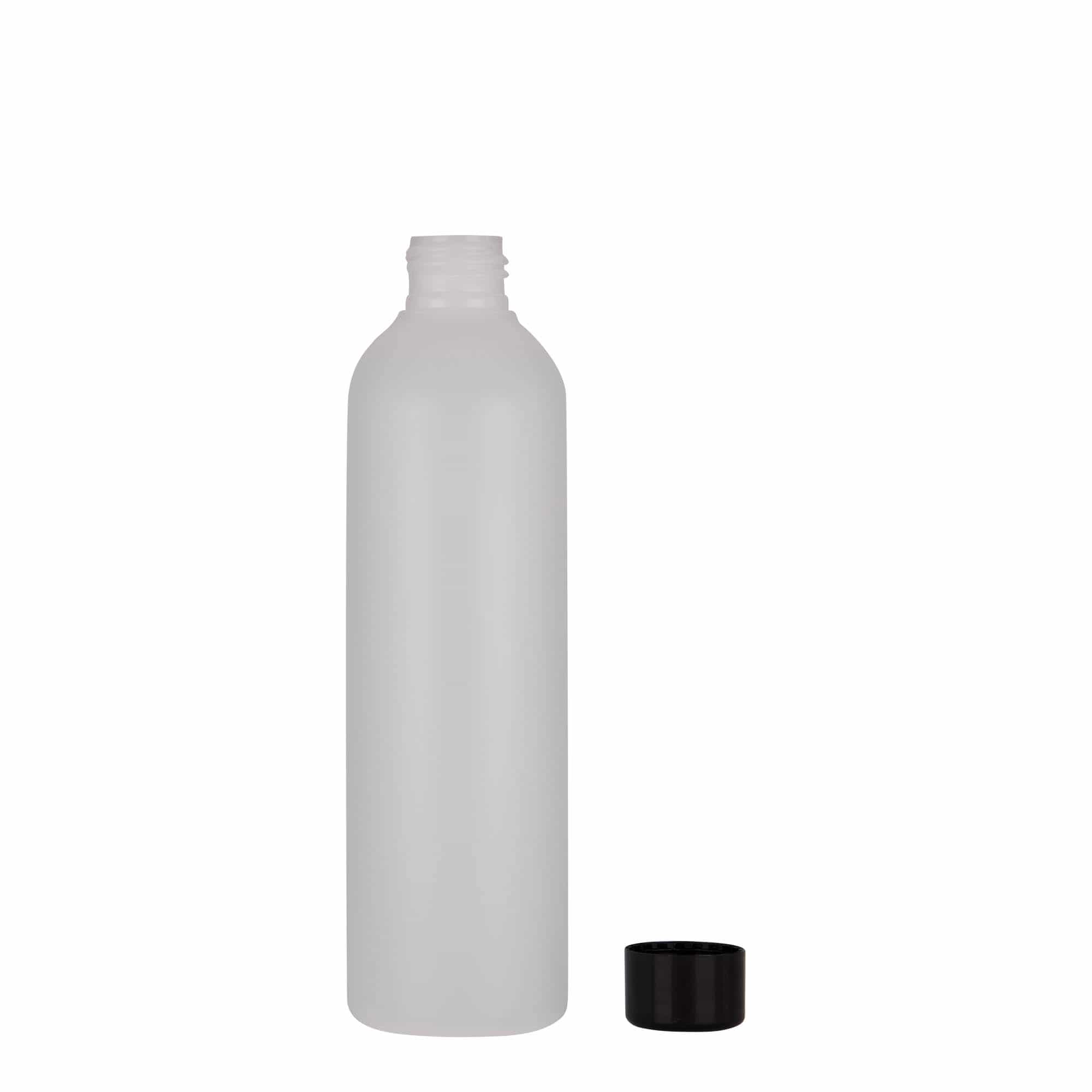 Plastic fles 'Tuffy', 250 ml, HDPE, naturel, monding: 24/410