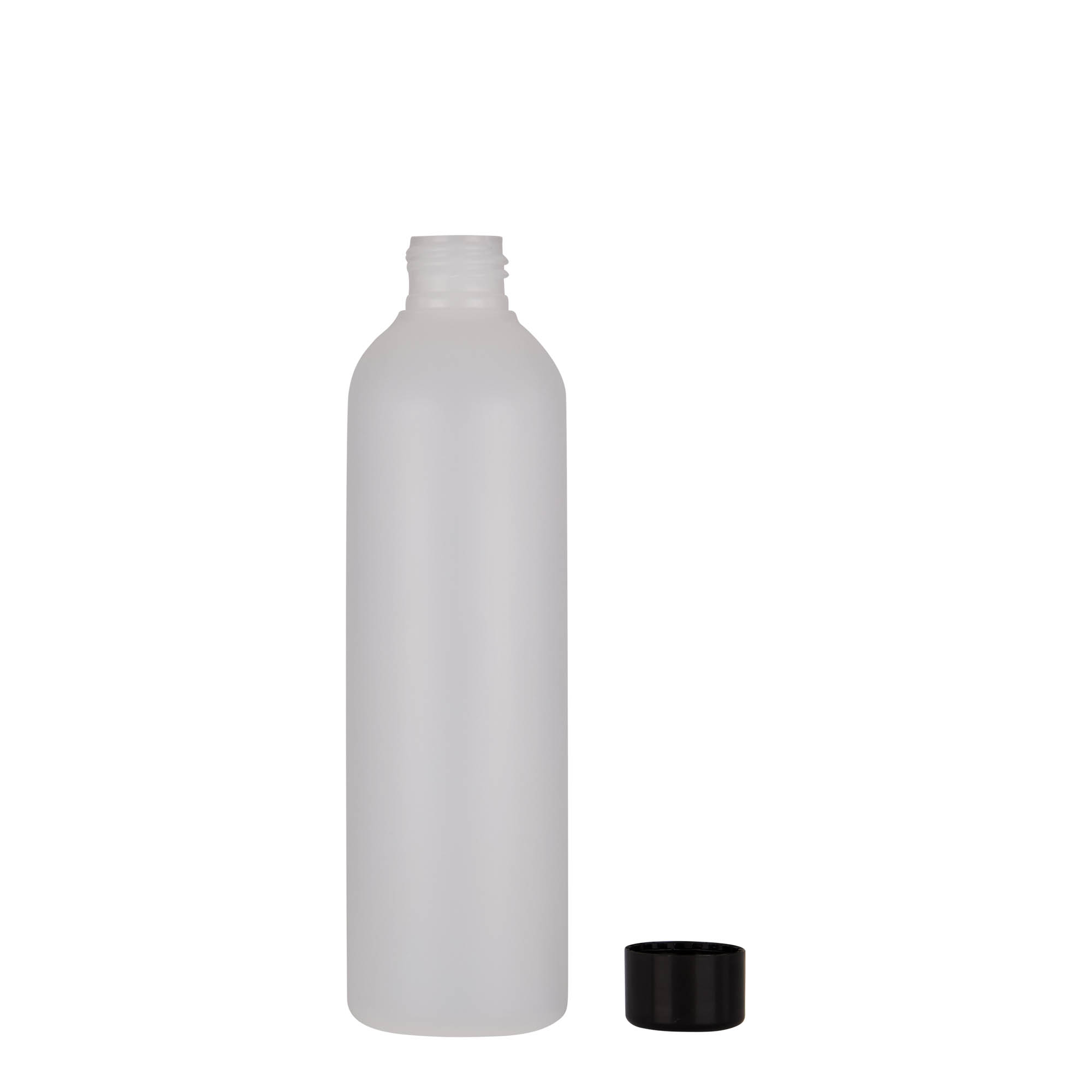 Bouteille en plastique 250 ml 'Tuffy', PEHD, nature, bouchage: 24/410