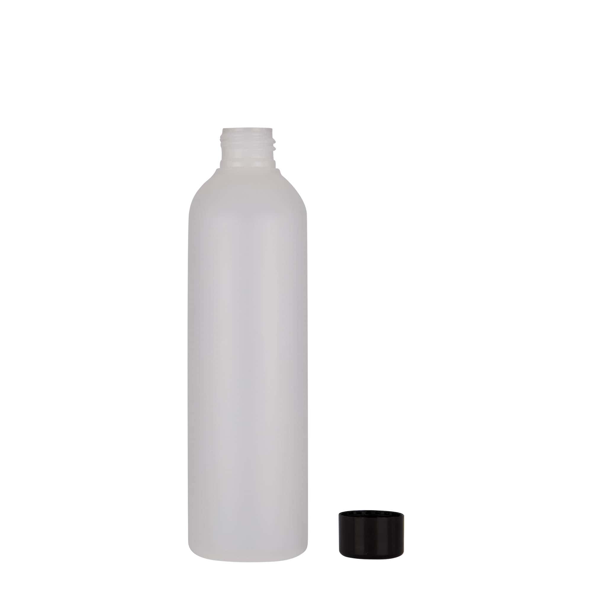Bouteille en plastique 250 ml 'Tuffy', PEHD, nature, bouchage: 24/410