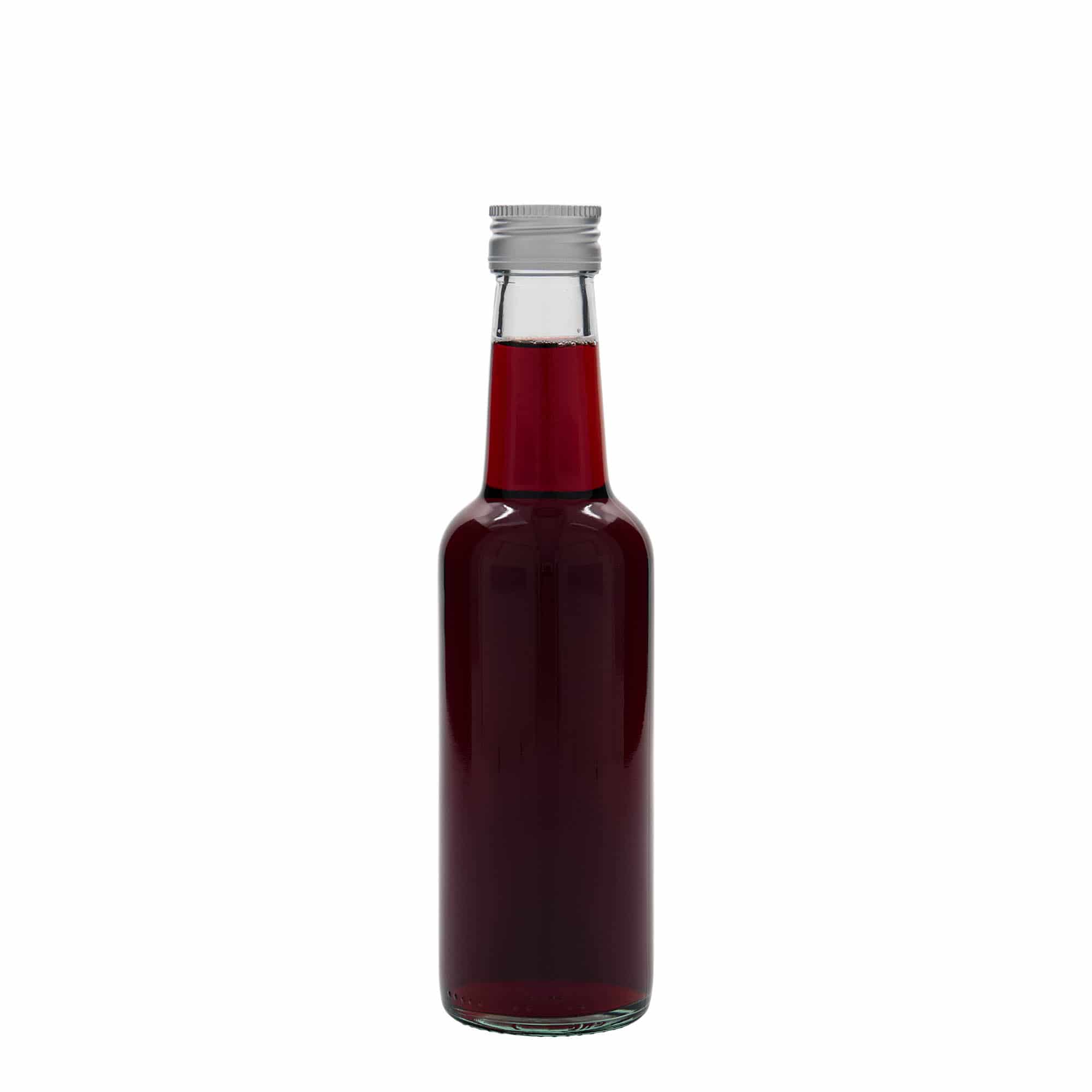 Bouteille en verre col droit 250 ml, bouchage: PP 28