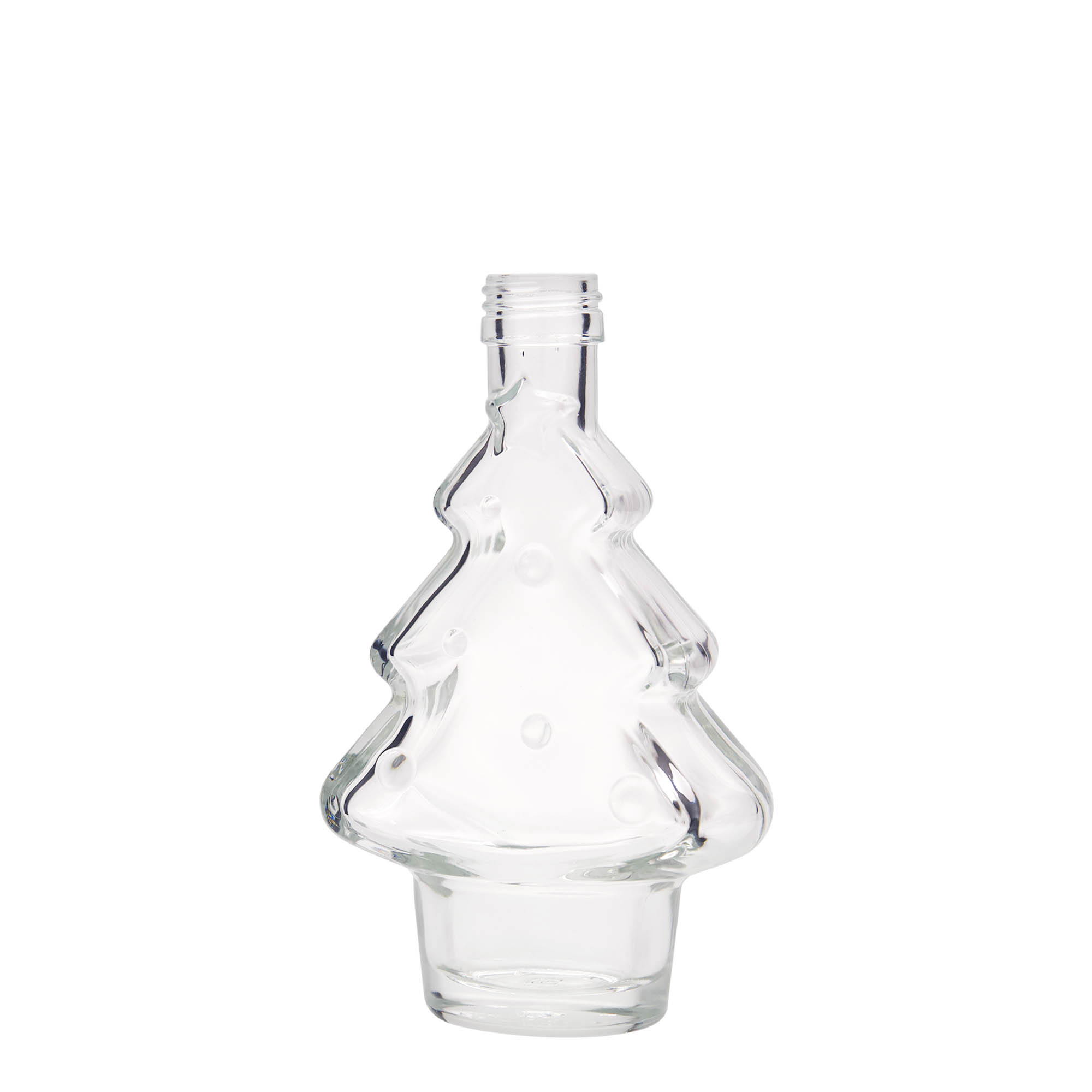 Glazen fles 'Dennenboom', 200 ml, monding: PP 28 Glazen fles 'Dennenboom', 200 ml, monding: PP 28