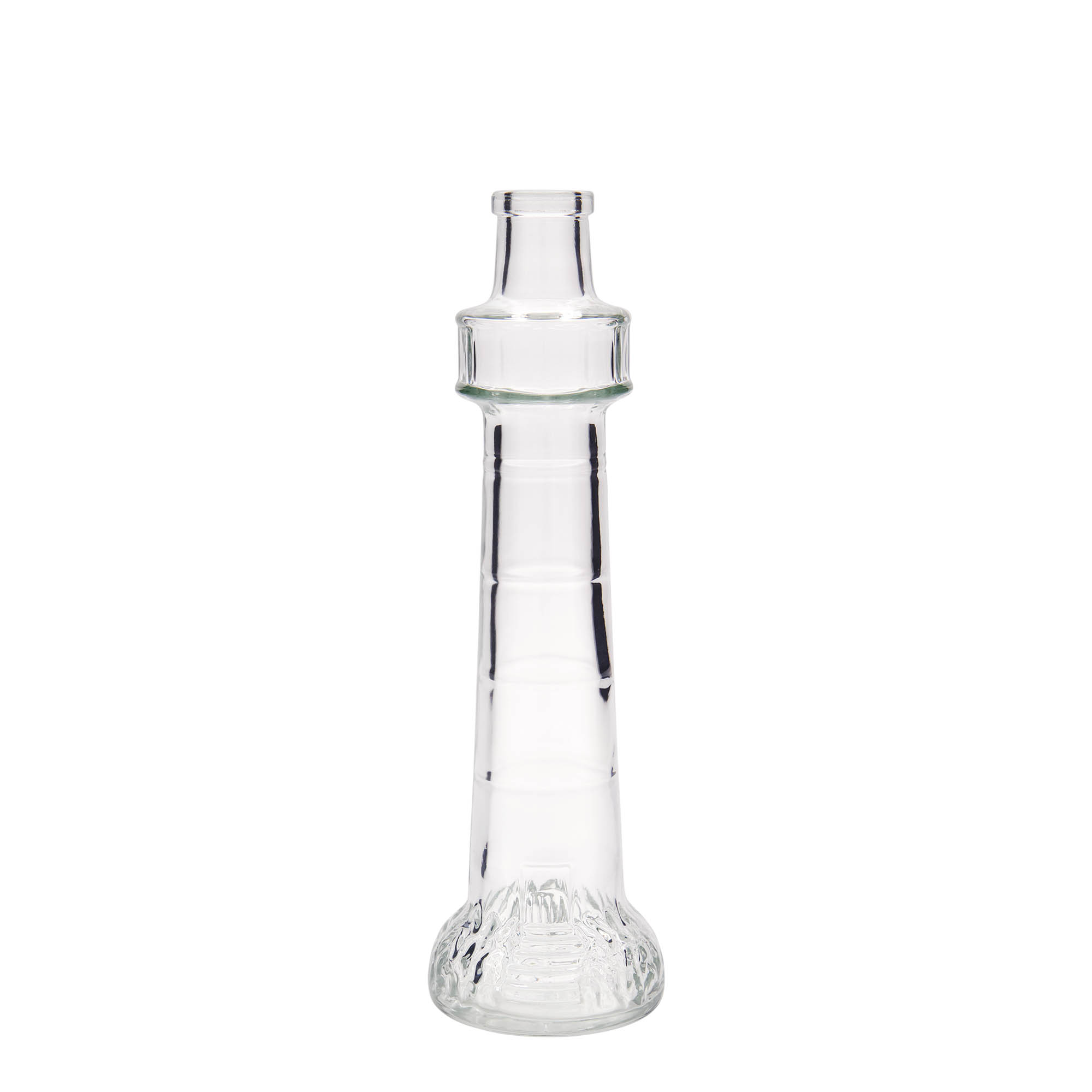 Glazen fles 'Vuurtoren', 200 ml, monding: kurk Glazen fles 'Vuurtoren', 200 ml, monding: kurk