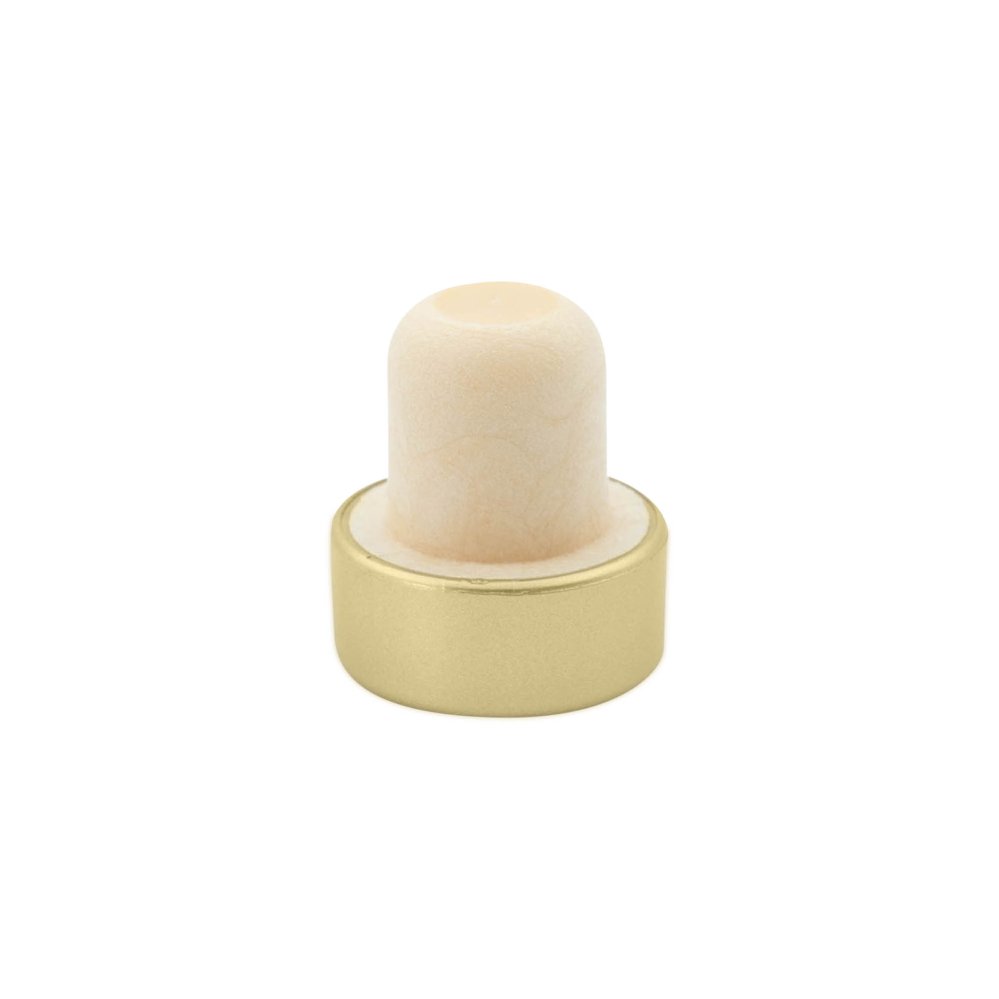 Dopkurk, 19 mm, kunststof, goud, voor monding: kurk Dopkurk, 19 mm, kunststof, goud, voor monding: kurk