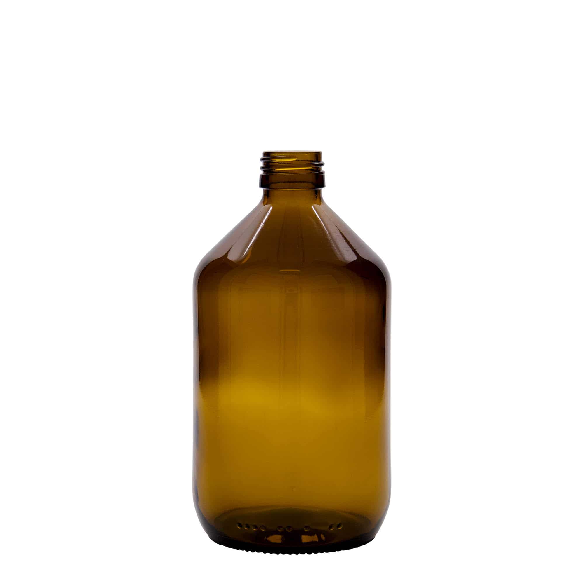 Medicijnfles, 500 ml, bruin, glas, monding: PP 28 Medicijnfles, 500 ml, bruin, glas, monding: PP 28