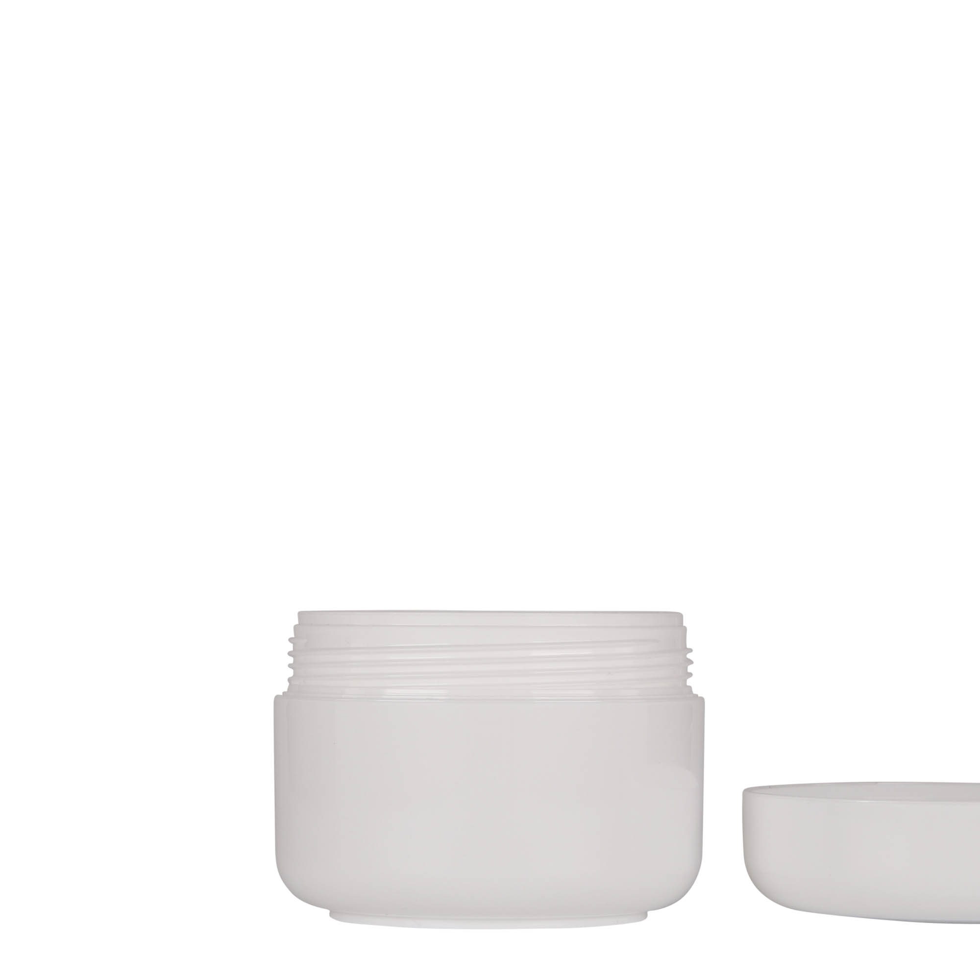 Boîte en plastique 150 ml 'Bianca', PP, blanche, bouchage: Bougage à vis