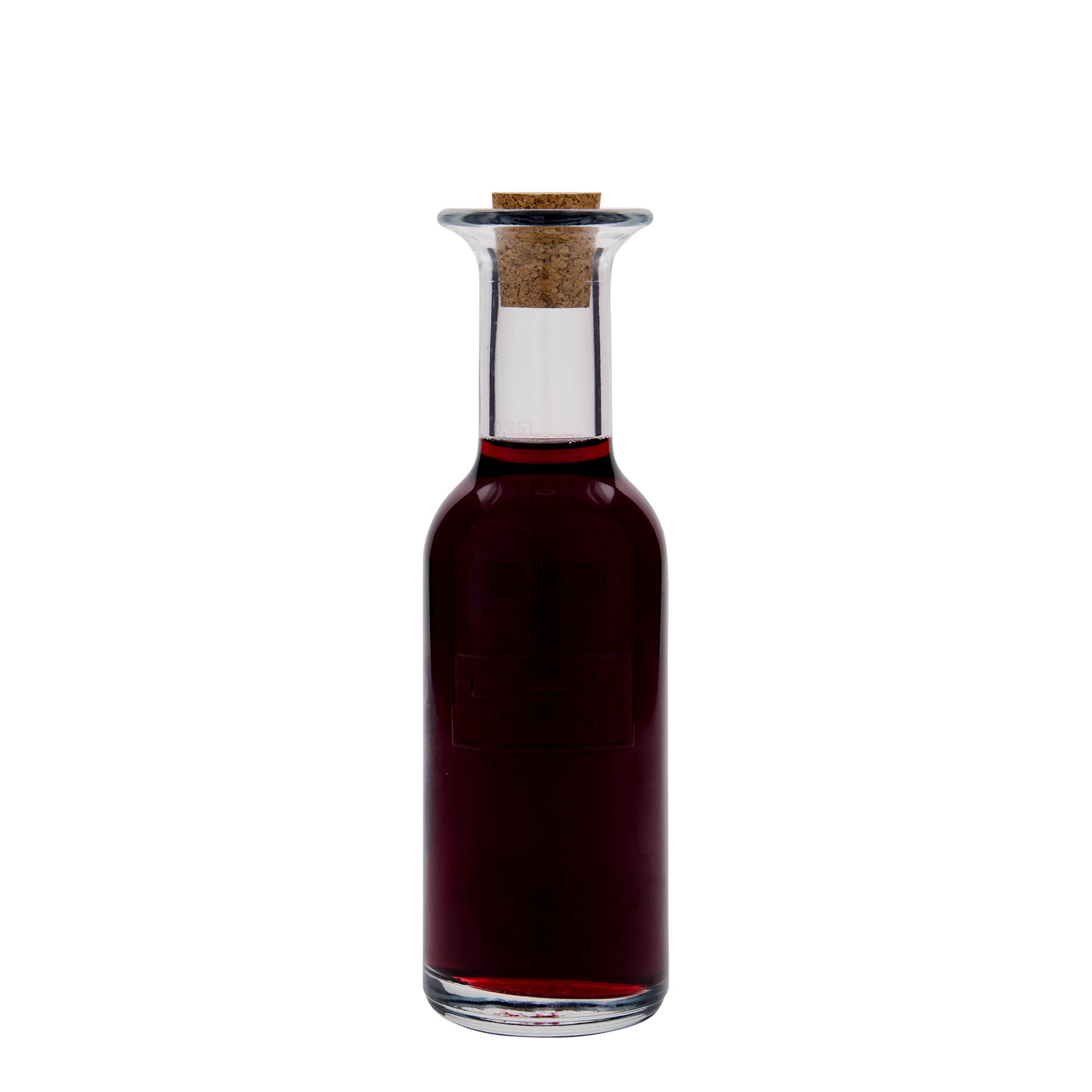 Glazen fles 'Optima Fine Wine', 250 ml, monding: kurk