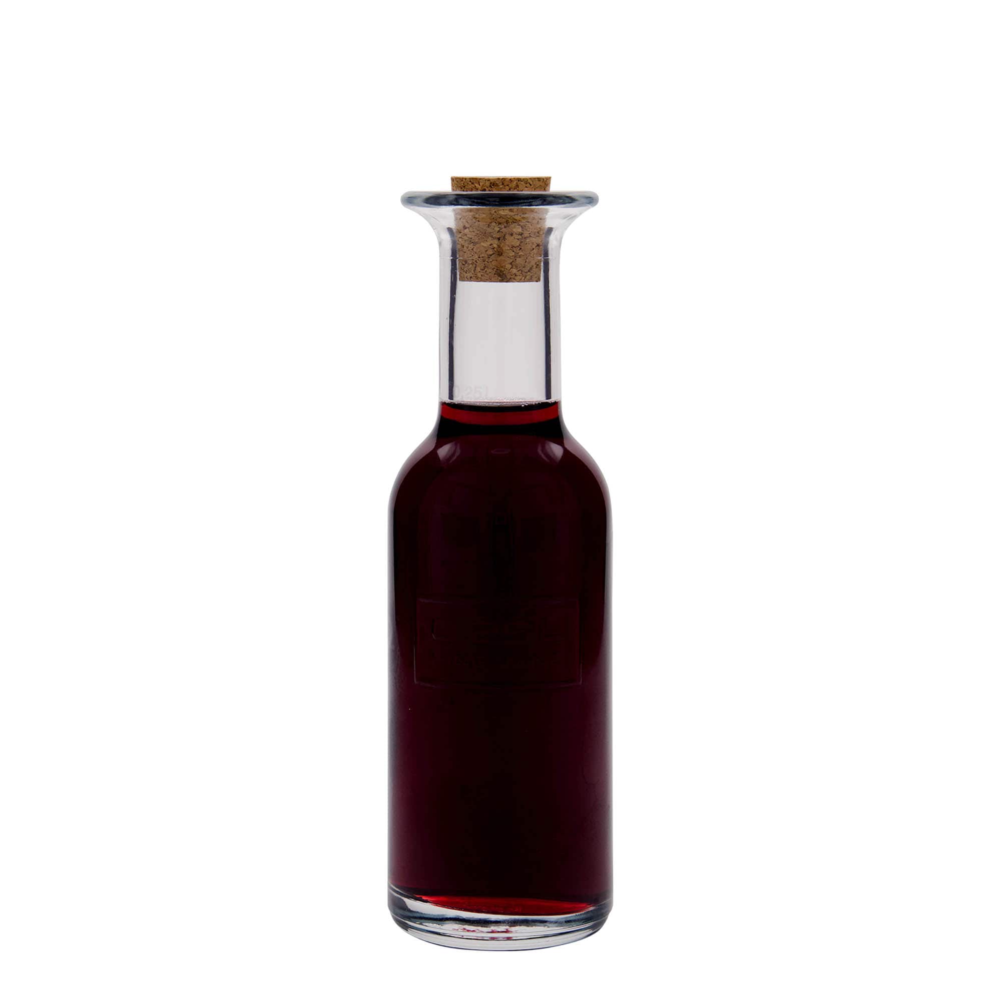 Glazen fles 'Optima Fine Wine', 250 ml, monding: kurk
