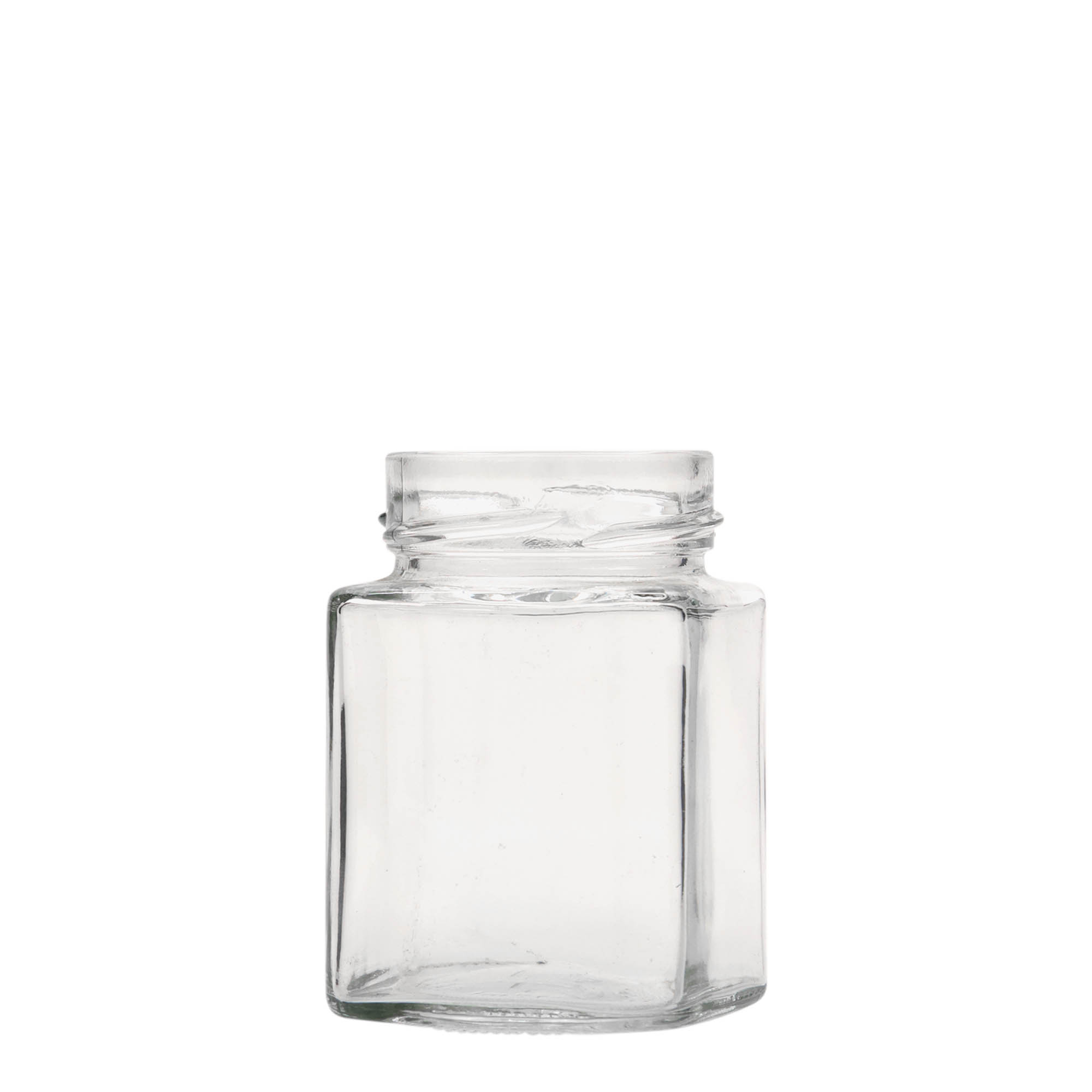 Vierkante pot 'Funny', 212 ml, monding: deep-twist-off (DTO 58)