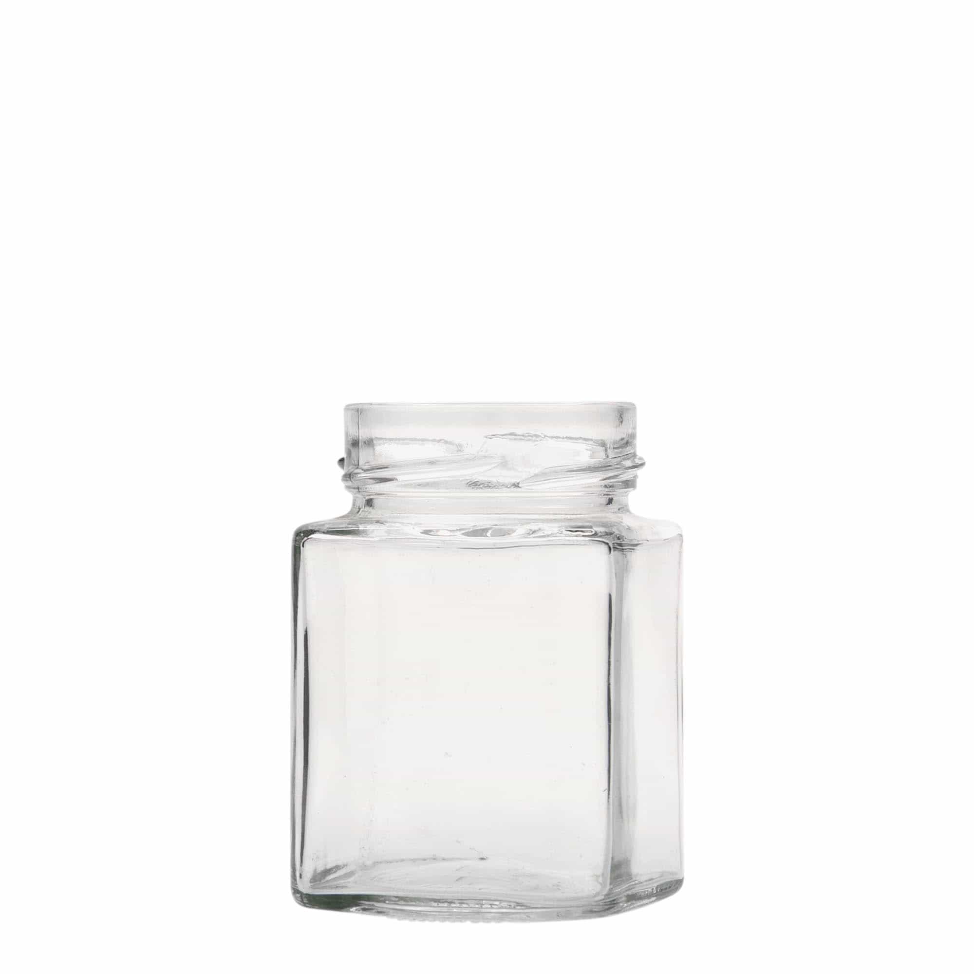 Bocal carré 212 ml « Funny », bouchage: Deep-Twist-Off (DTO 58)