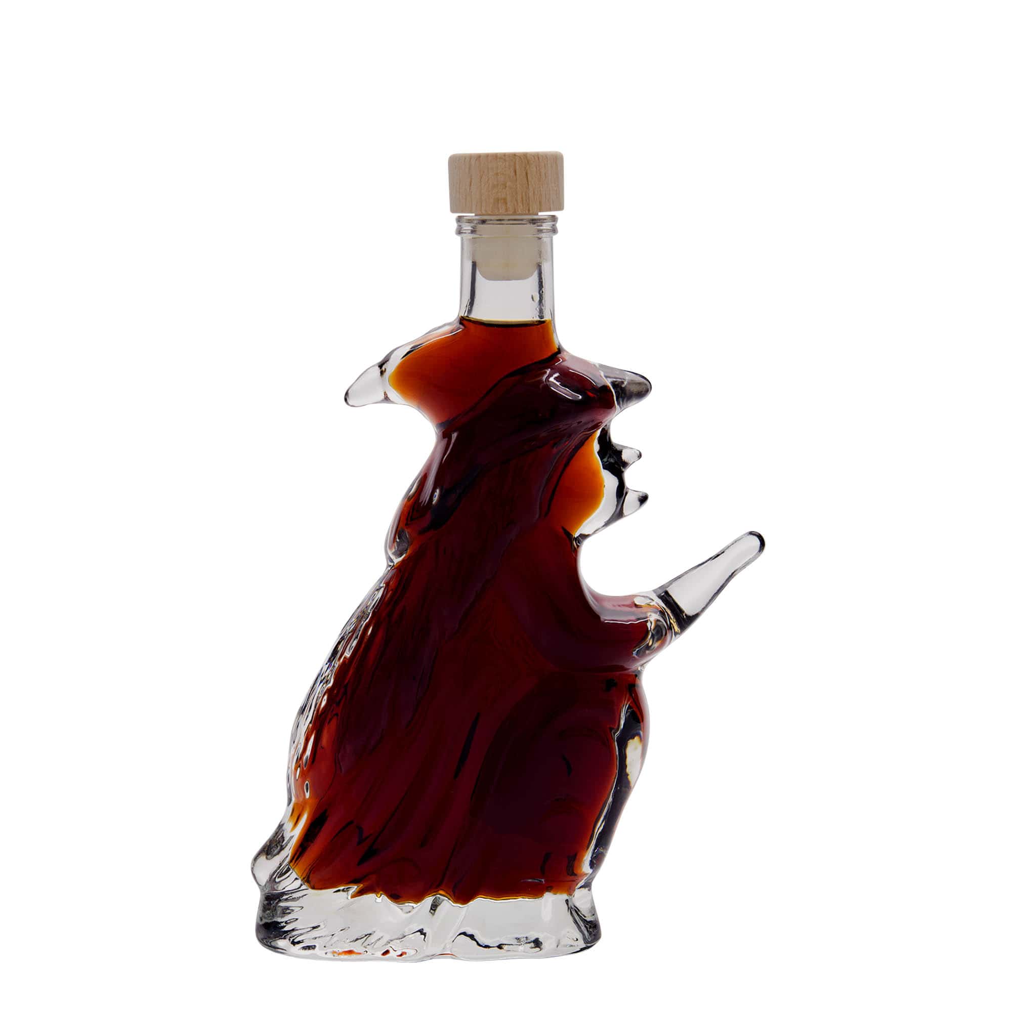 Glazen fles 'Heks', 200 ml, monding: kurk