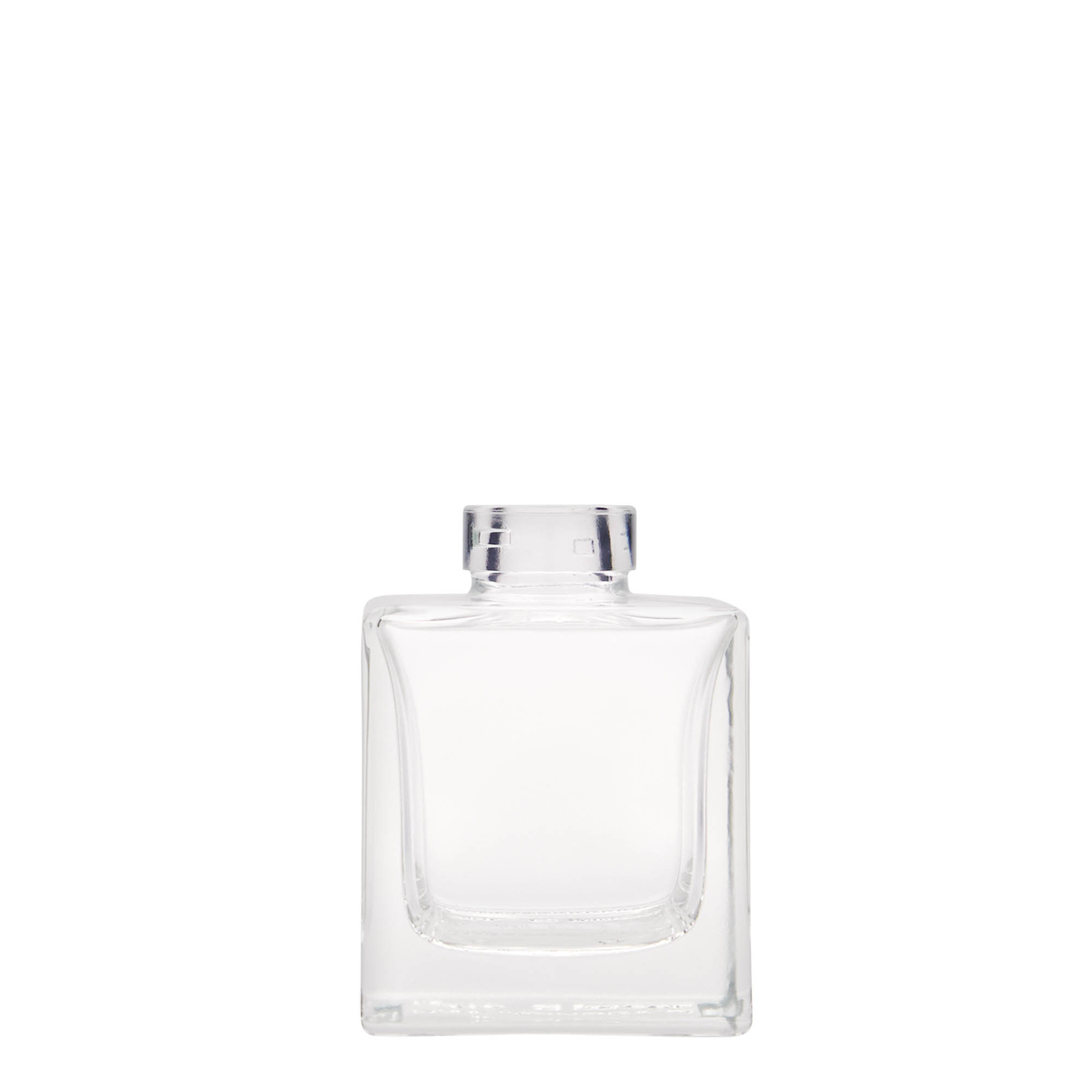 Bouteille en verre 100 ml 'Cube', carrée, bouchage: bouchon Bouteille en verre 100 ml 'Cube', carrée, bouchage: bouchon