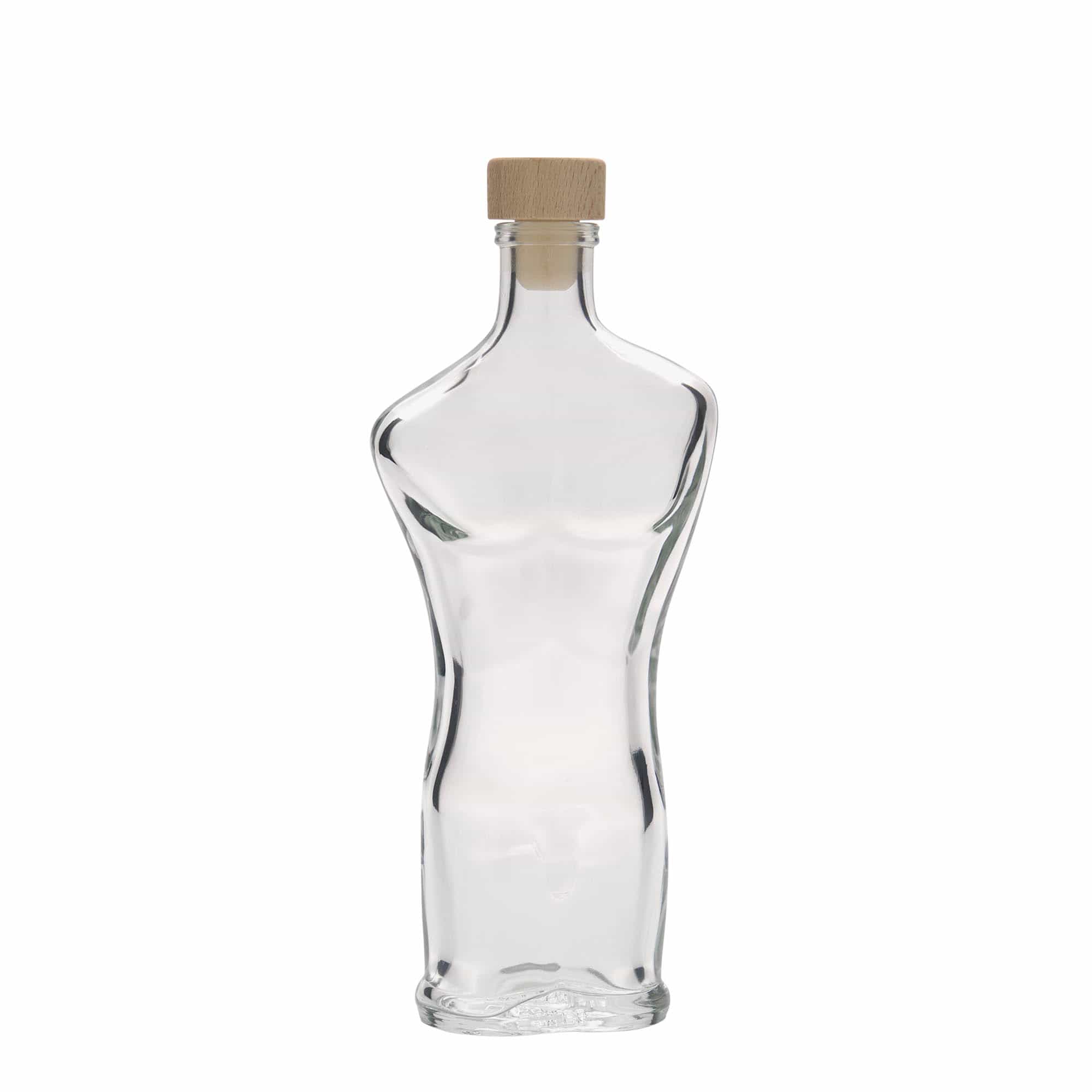 Glazen fles 'Adam', 200 ml, monding: kurk Glazen fles 'Adam', 200 ml, monding: kurk