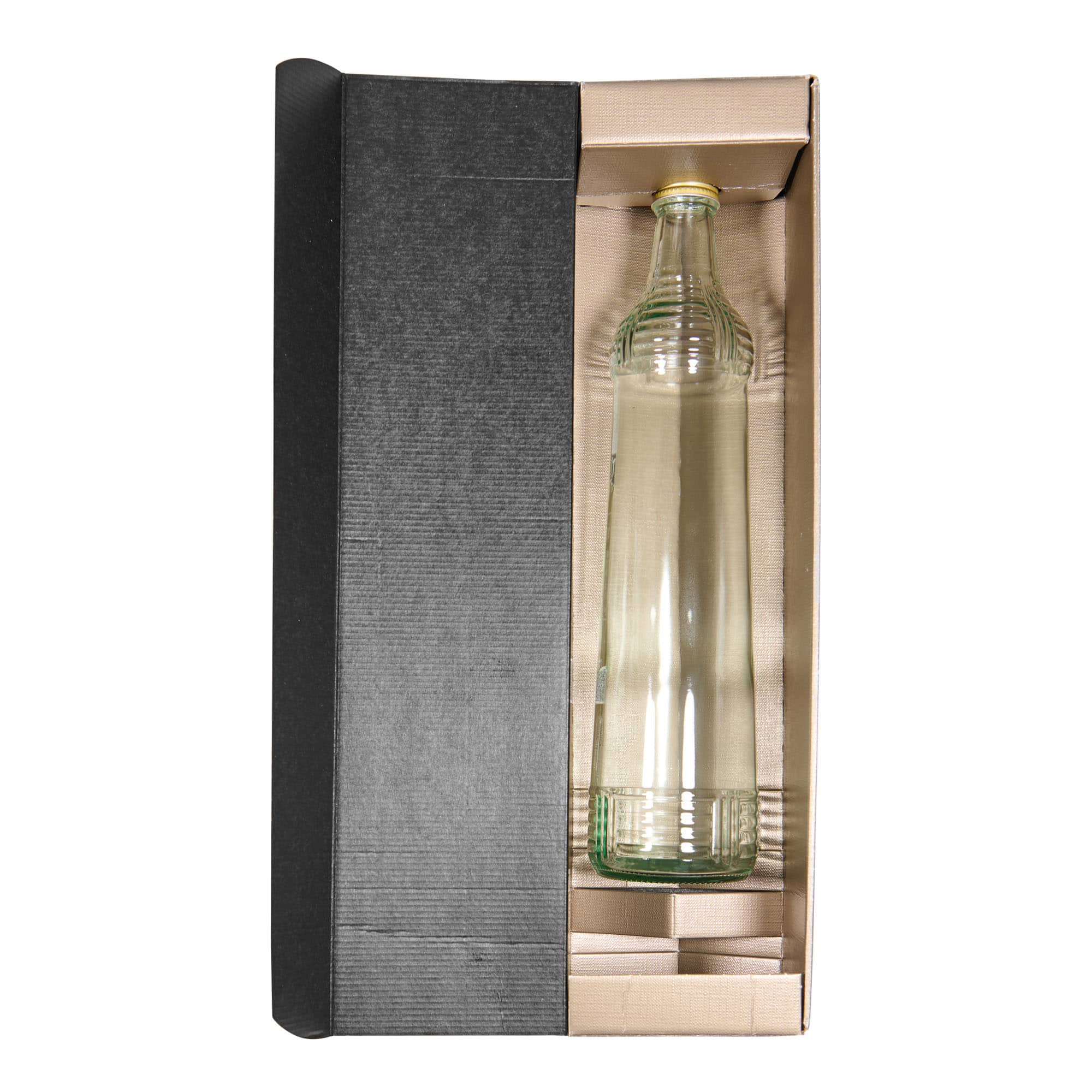 Carton cadeau 'Metallic', rectangulaire, carton, champagne