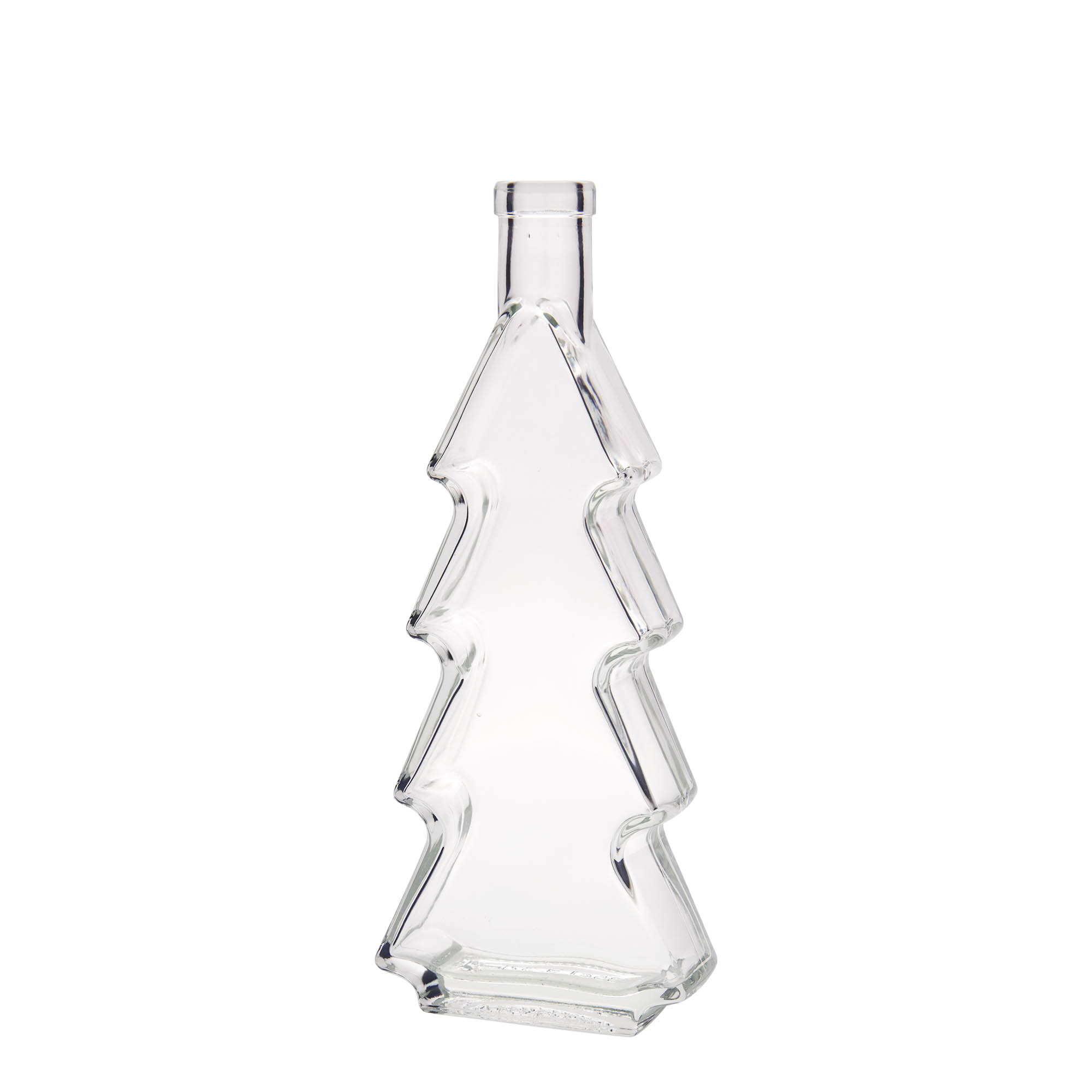 Glazen fles 'Dennenboom', 350 ml, monding: kurk Glazen fles 'Dennenboom', 350 ml, monding: kurk