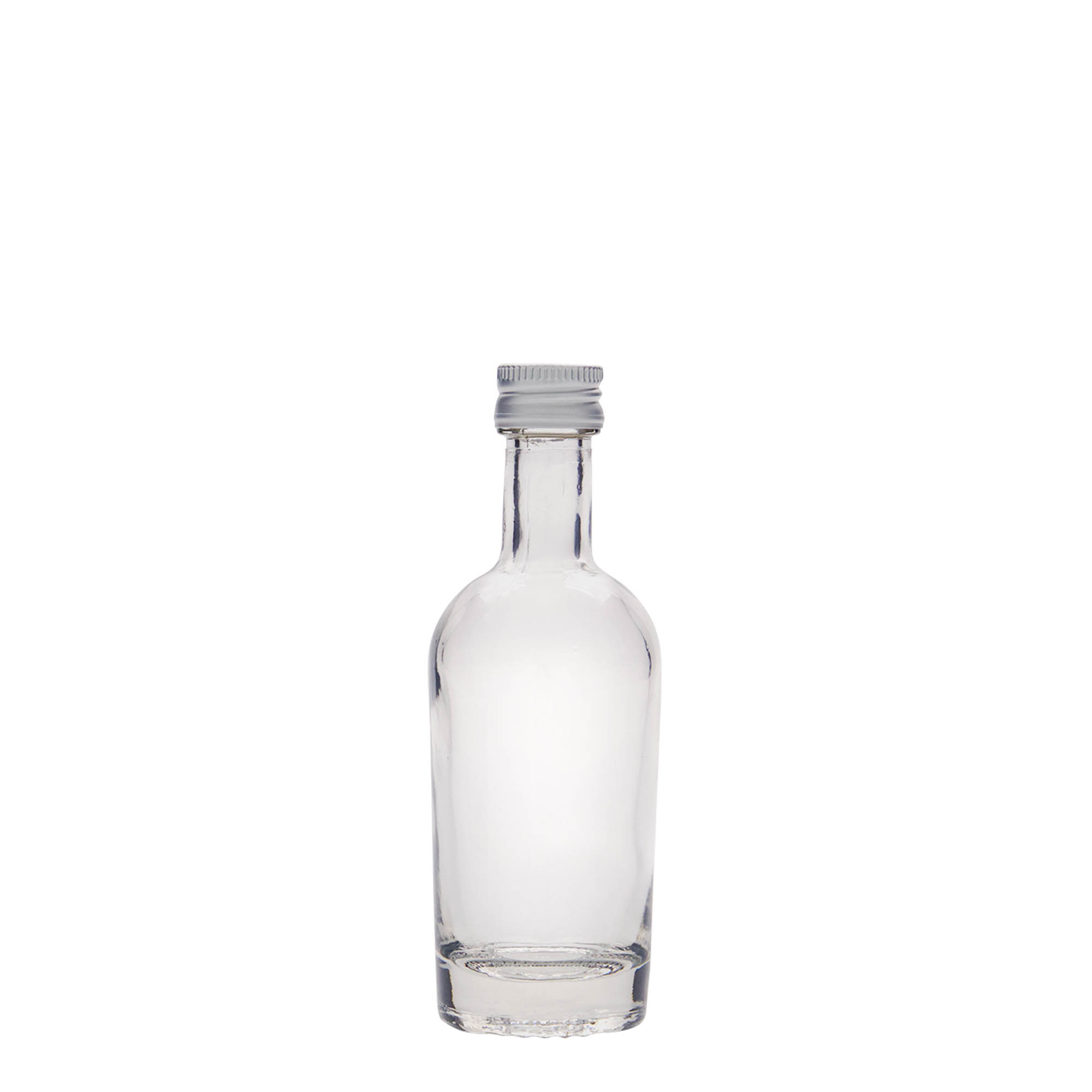 Glazen fles 'Pepe', 50 ml, monding: PP 18 Glazen fles 'Pepe', 50 ml, monding: PP 18