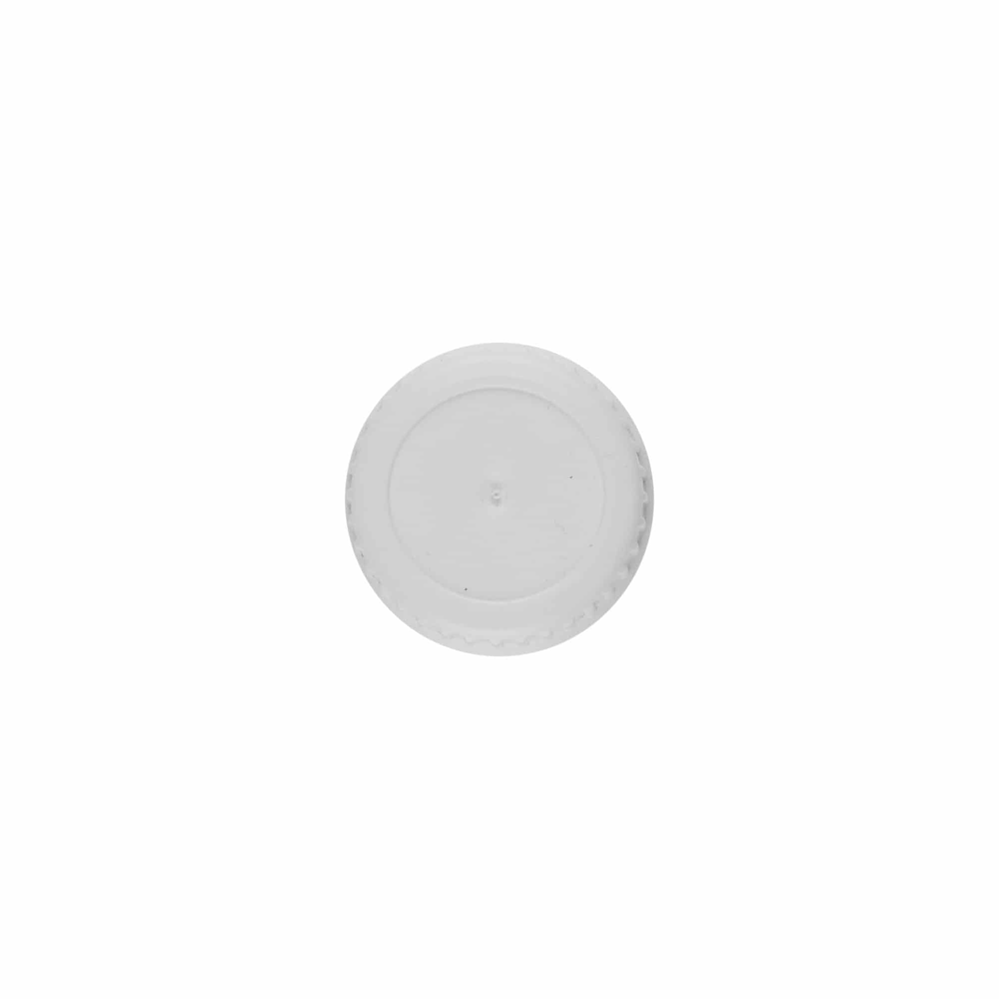 Bouchon à vis avec anneau verseur, plastique PE blanc, pour goulot : DIN 22 Bouchon à vis avec anneau verseur, plastique PE blanc, pour goulot : DIN 22