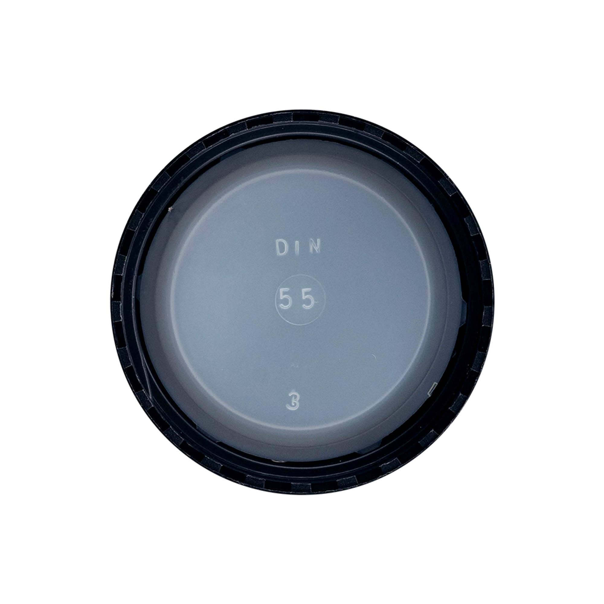 Bougage à vis, plastique PP, noir, pour bouchage: DIN 55 Bougage à vis, plastique PP, noir, pour bouchage: DIN 55