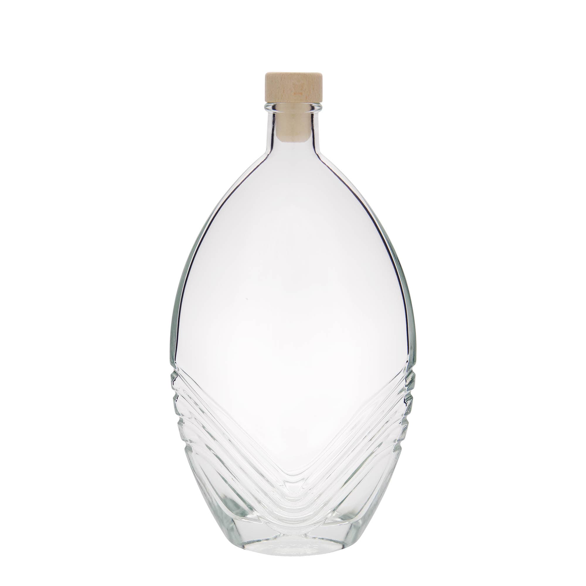 Bouteille en verre 500 ml 'Florence', ovale, bouchage: bouchon