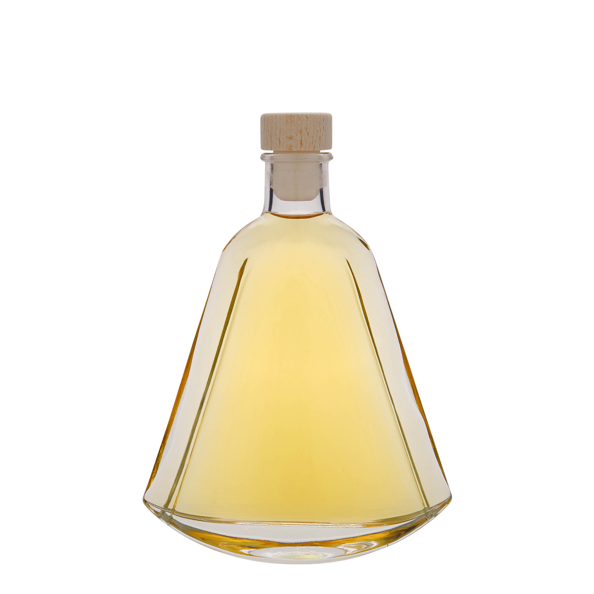 Glazen fles 'Maurizio', 200 ml, ovaal, monding: kurk
