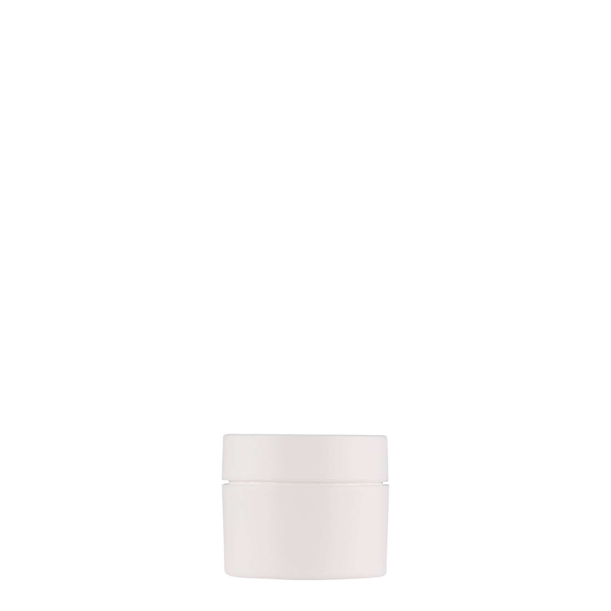 Boîte en plastique 5 ml 'Antonella', PP, blanche, bouchage: Bougage à vis