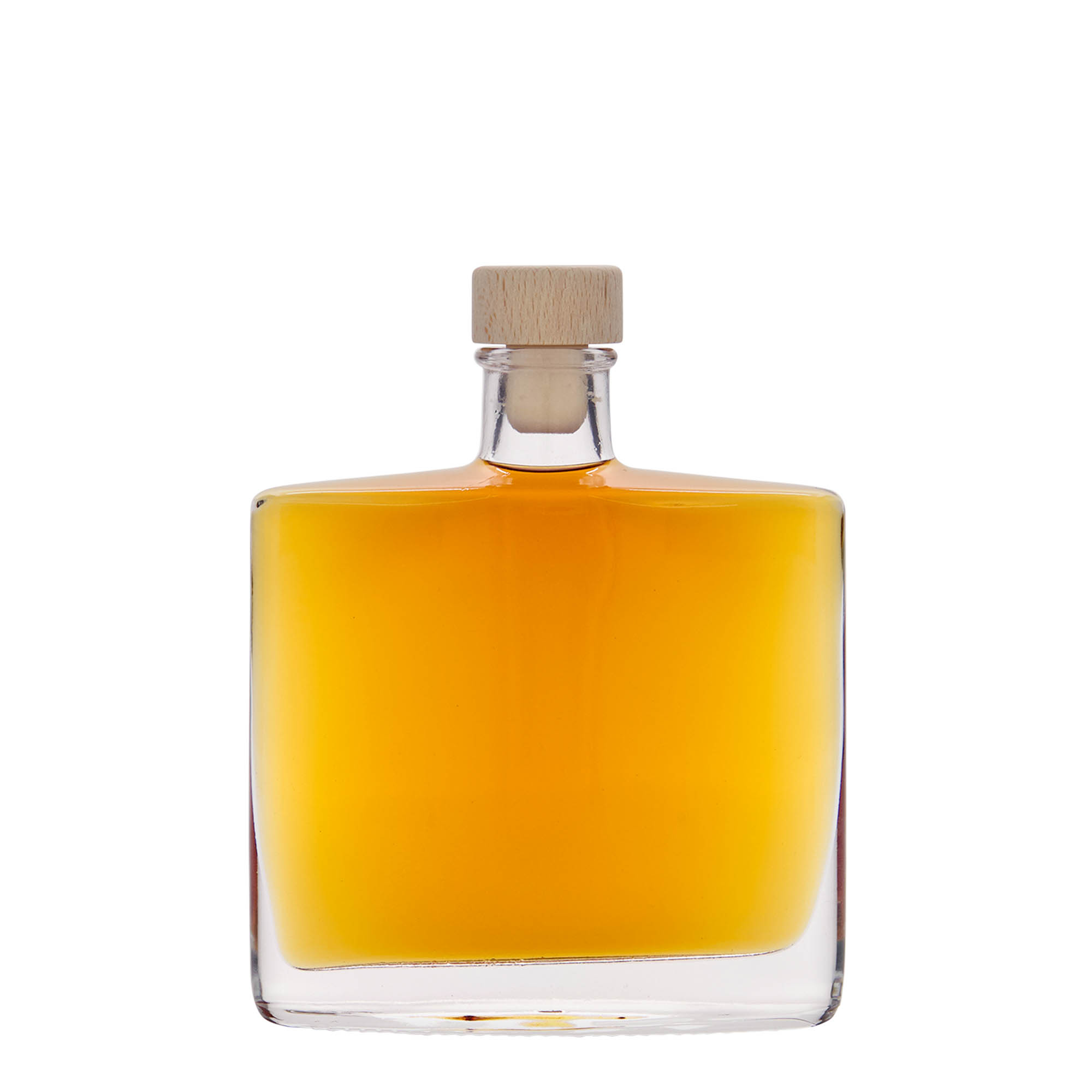 Glazen fles 'Zorbas', 200 ml, ovaal, monding: kurk Glazen fles 'Zorbas', 200 ml, ovaal, monding: kurk