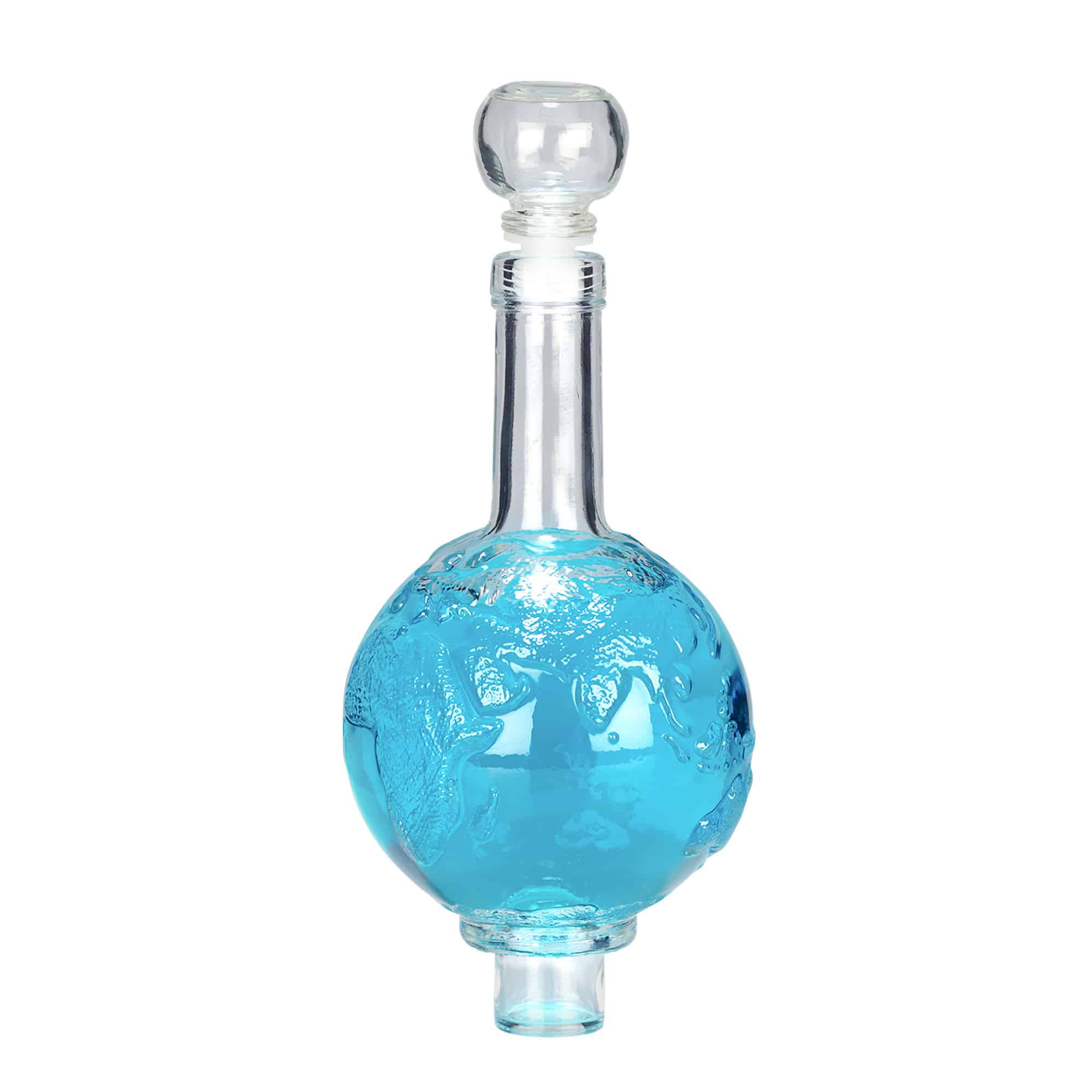 Glazen fles 'Globus', 500 ml, monding: kurk