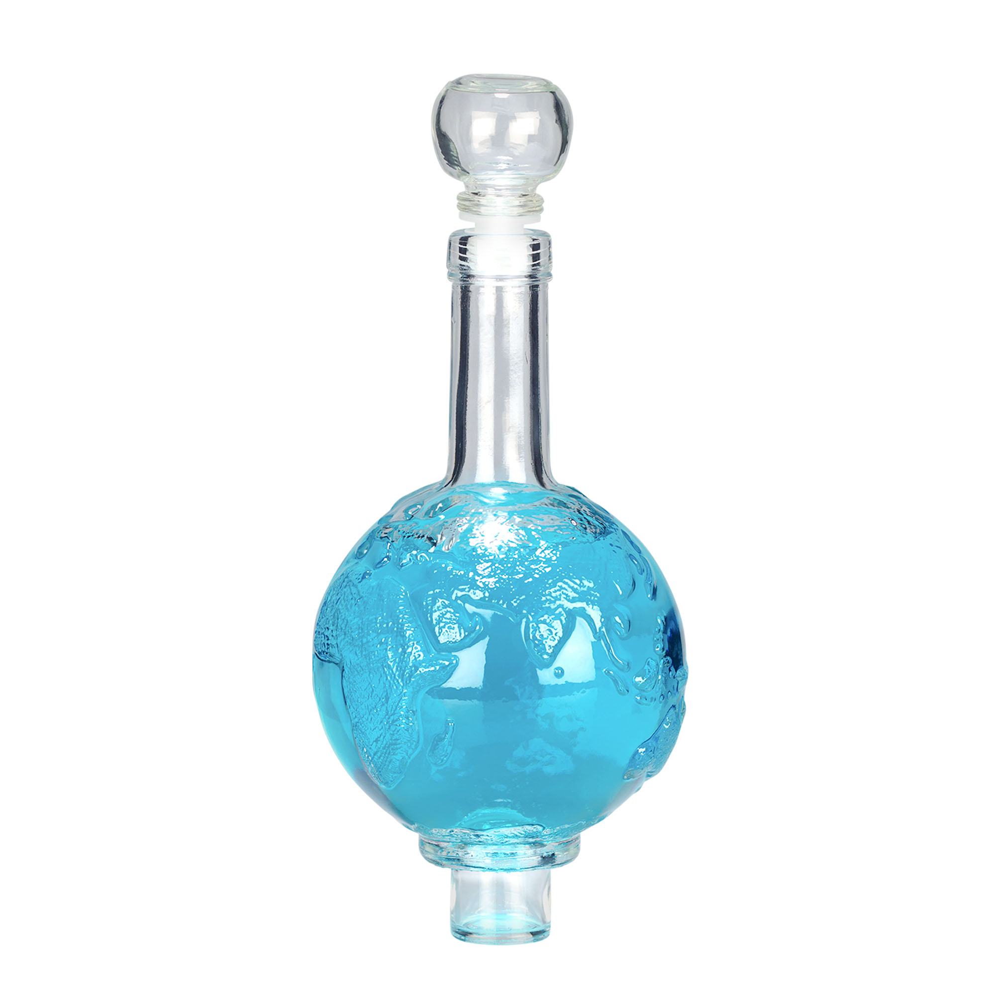 Glazen fles 'Globus', 500 ml, monding: kurk Glazen fles 'Globus', 500 ml, monding: kurk