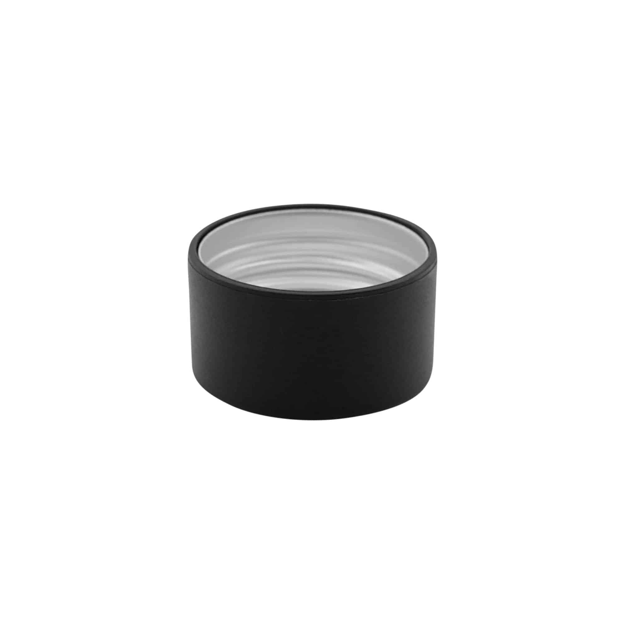 Schroefsluiting, metaal-kunststof, zwart, voor monding: PP 31,5