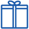 Cadeau-ideeën Icon für Newsletter und Rabatte
