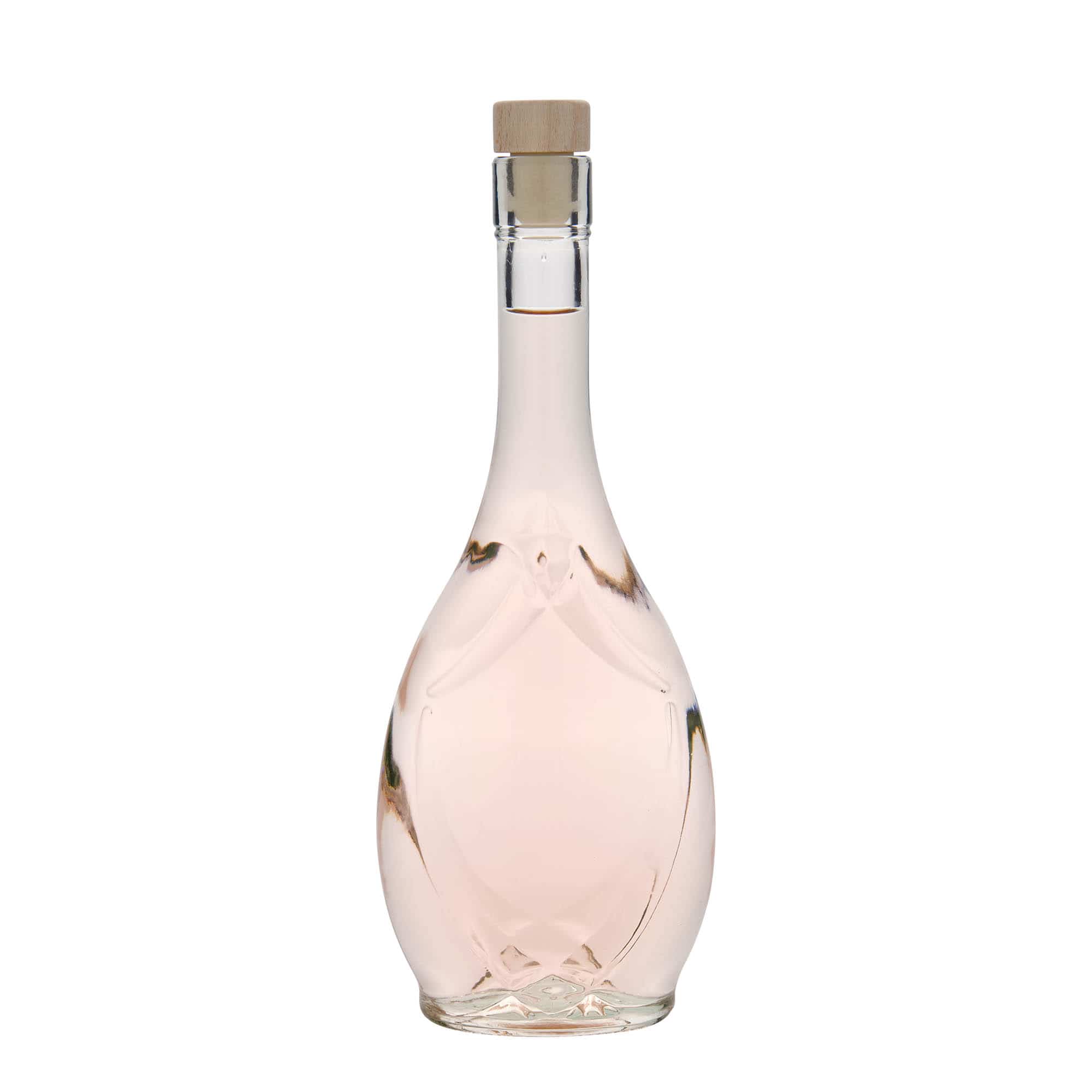 Bouteille en verre 500 ml 'Saragossa', ovale, bouchage: bouchon
