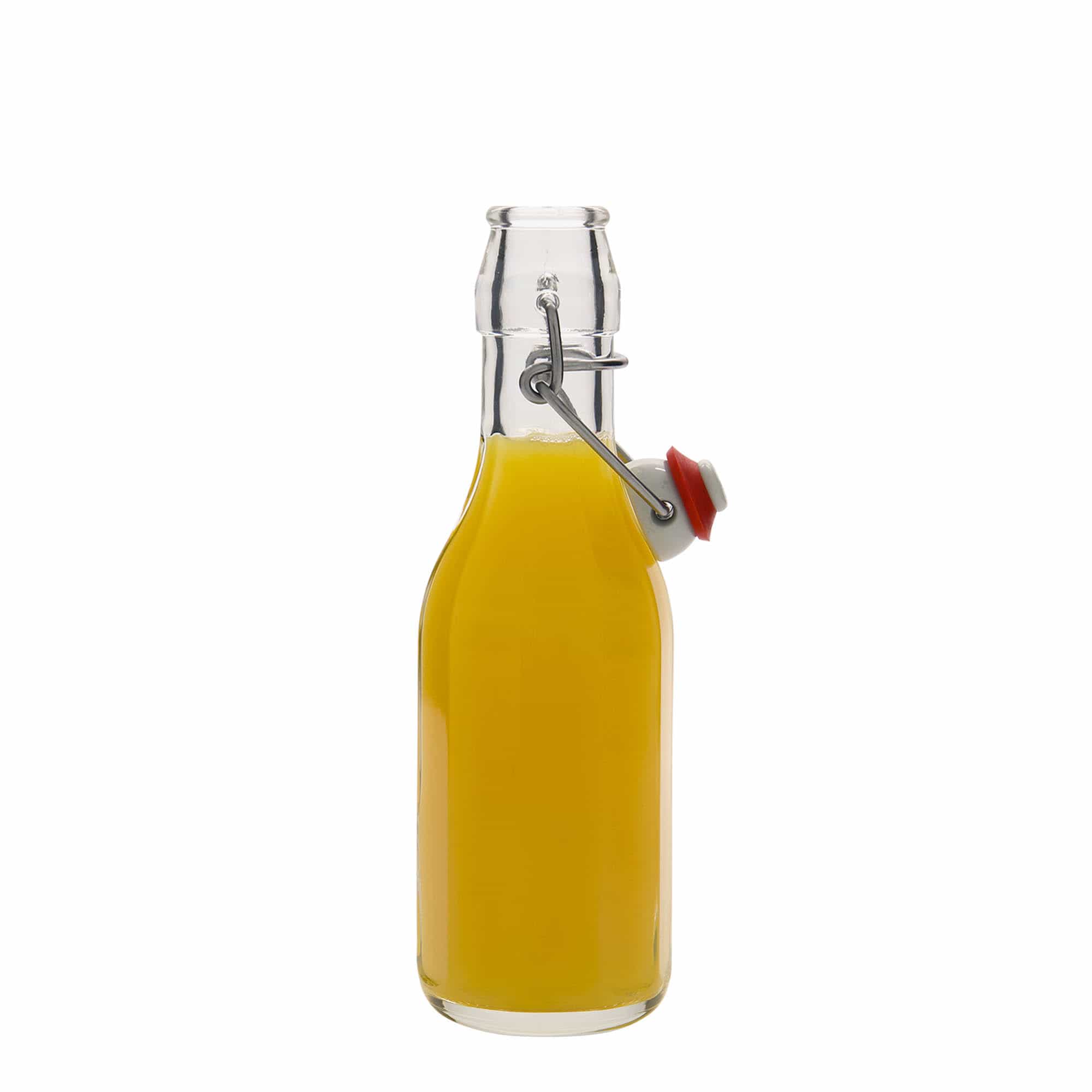 Glazen fles 'Bravo', 250 ml, tienhoekig, monding: beugelsluiting Glazen fles 'Bravo', 250 ml, tienhoekig, monding: beugelsluiting