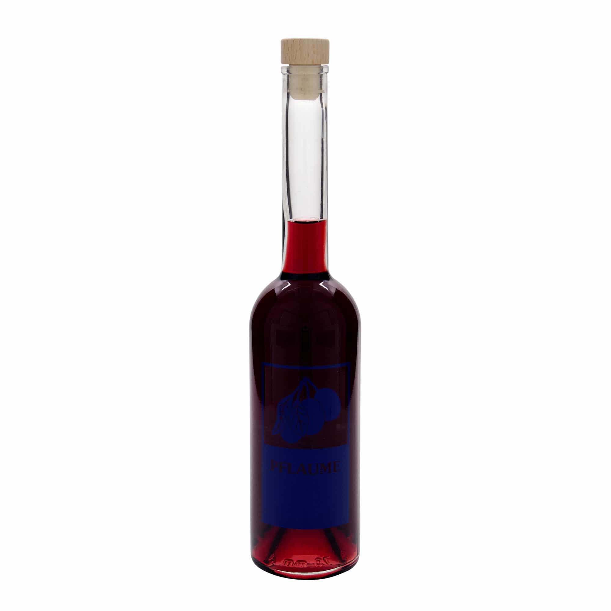 Bouteille en verre 500 ml « Opera », motif : prune, bouchage: bouchon