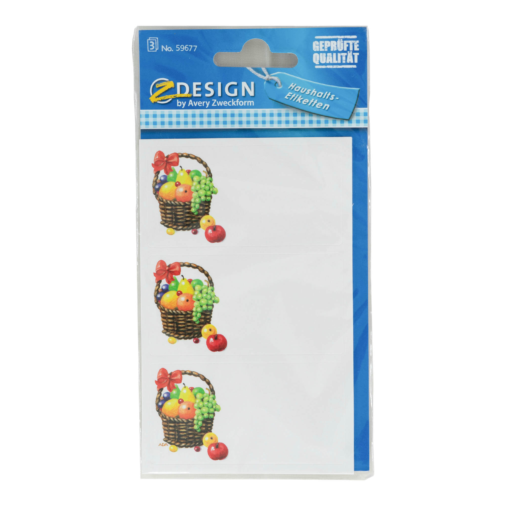Zweckform etiketten 'Fruitmand', rechthoekig, papier, meerkleurig Zweckform etiketten 'Fruitmand', rechthoekig, papier, meerkleurig