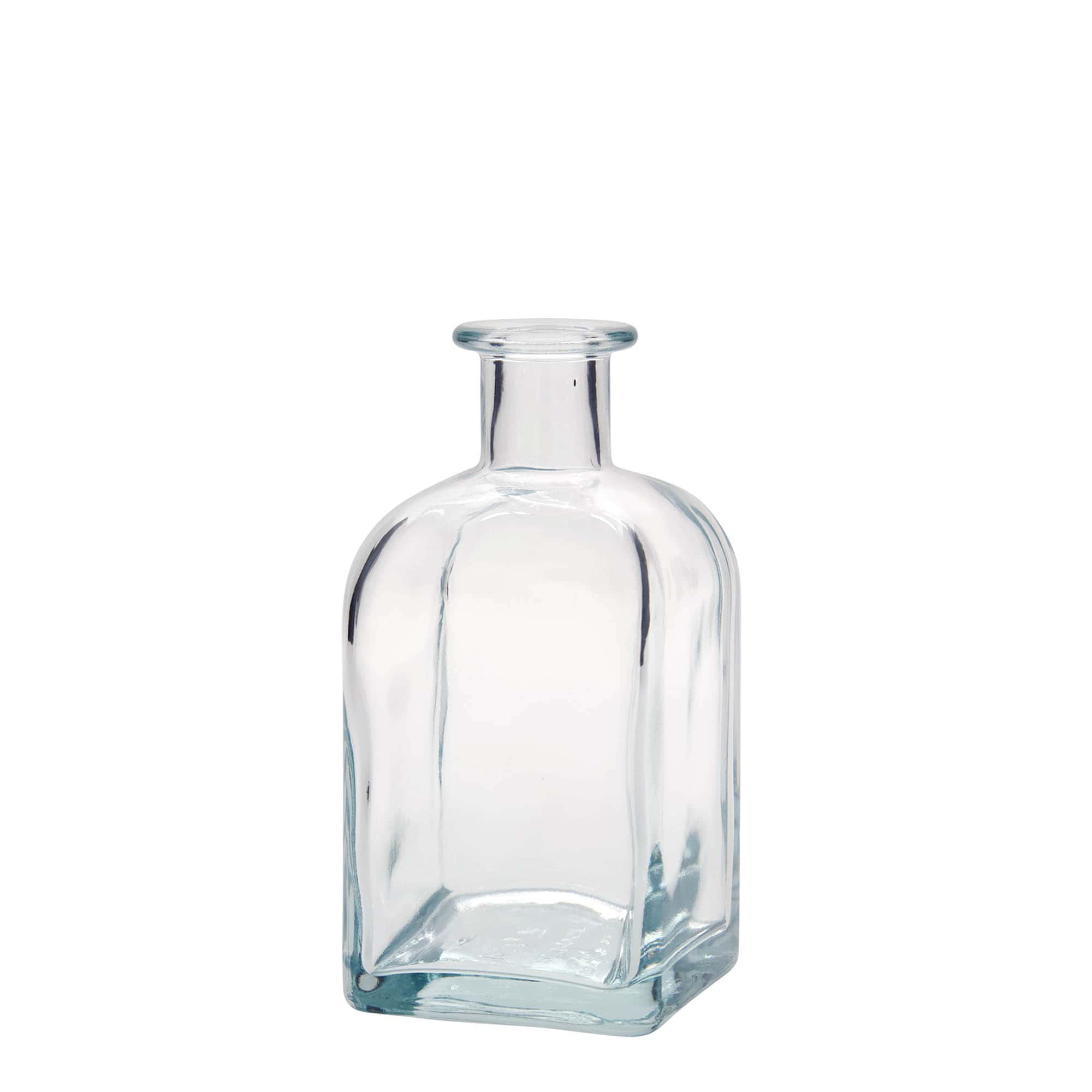 Glazen fles Apotheker carré, 350 ml, vierkant, monding: kurk Glazen fles Apotheker carré, 350 ml, vierkant, monding: kurk