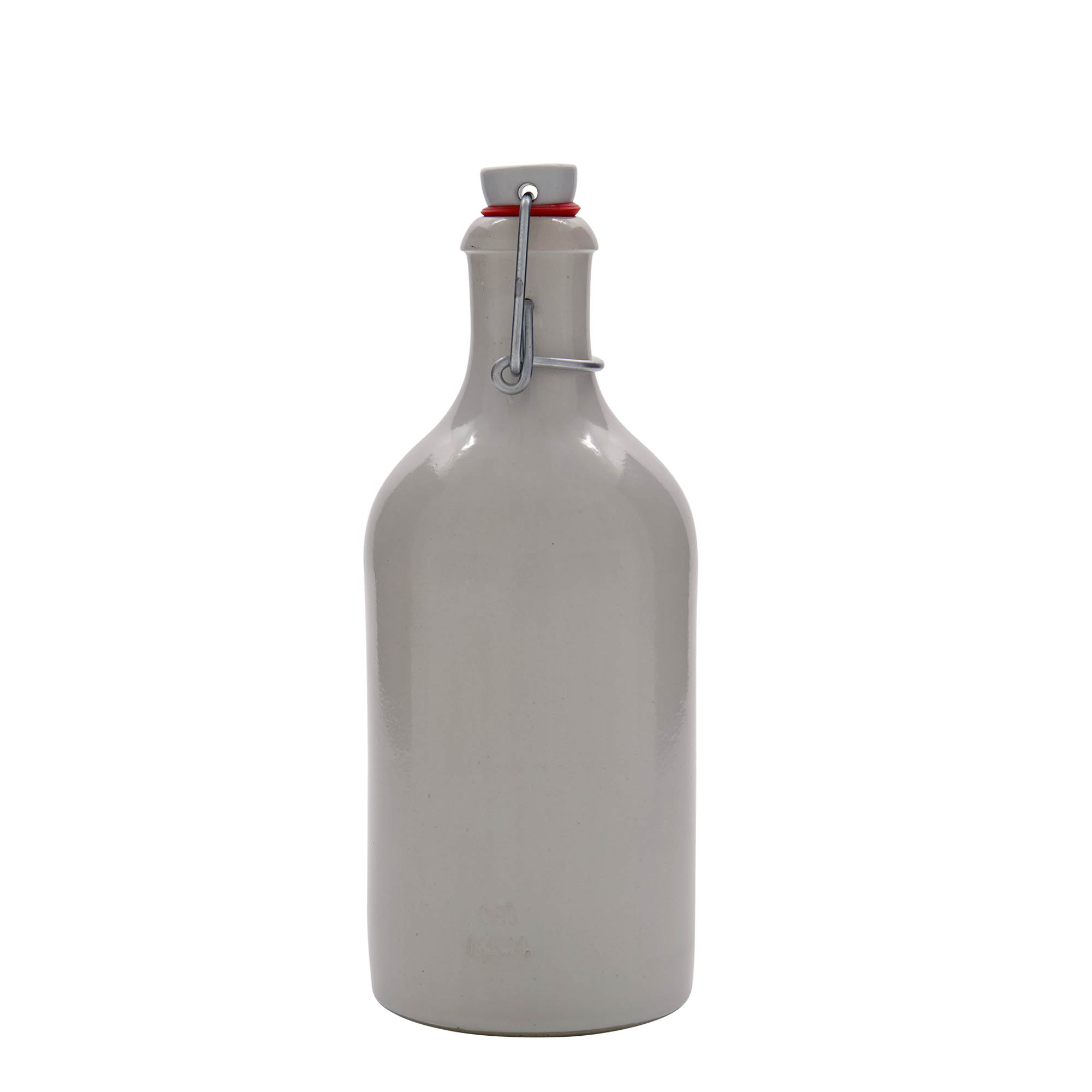 Chope en terre cuite 500 ml, grès, blanc, bouchage: bouchon mécanique Chope en terre cuite 500 ml, grès, blanc, bouchage: bouchon mécanique