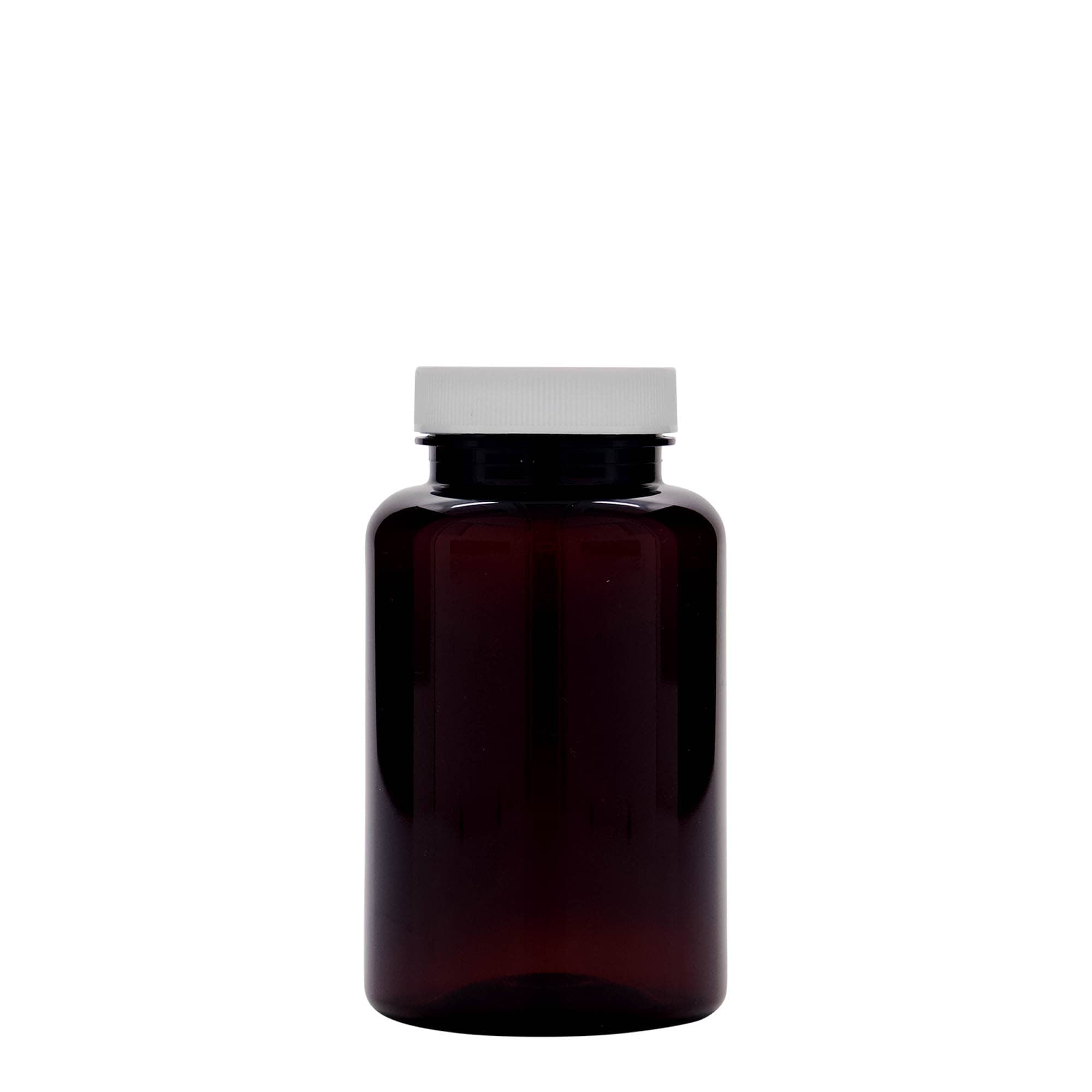 Pet-medicijnpotje, 250 ml, kunststof, bruin, monding: 45/400
