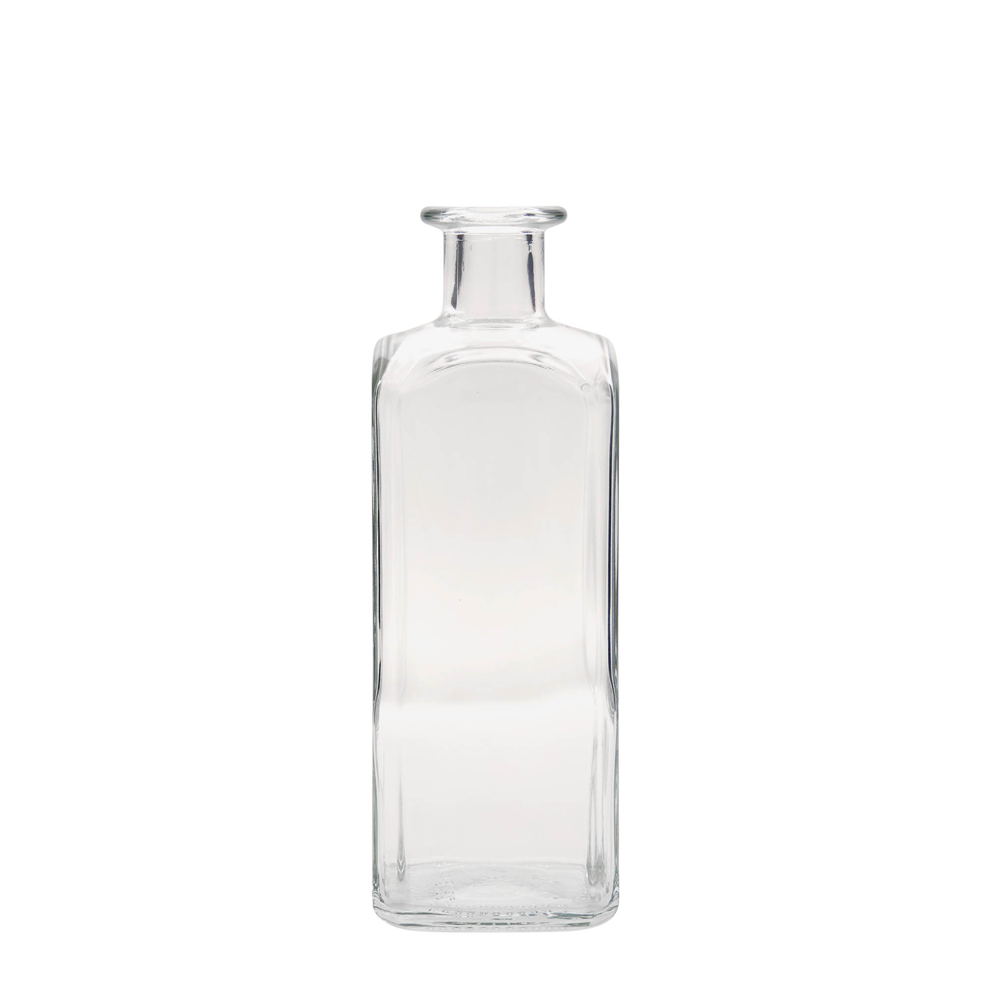 Glazen fles Apotheker carré, 500 ml, vierkant, monding: kurk Glazen fles Apotheker carré, 500 ml, vierkant, monding: kurk