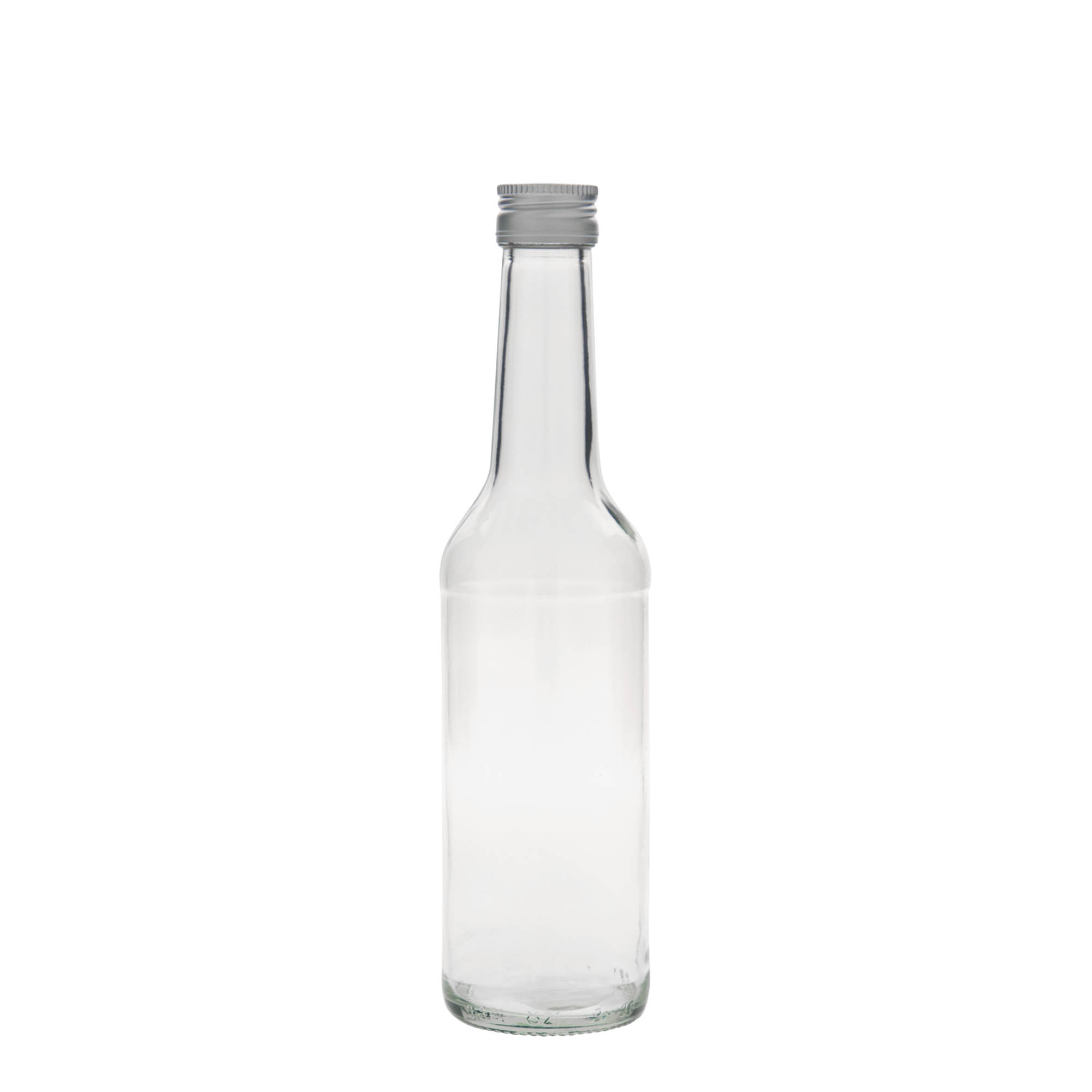 Glazen fles met rechte hals, 350 ml, monding: PP 28