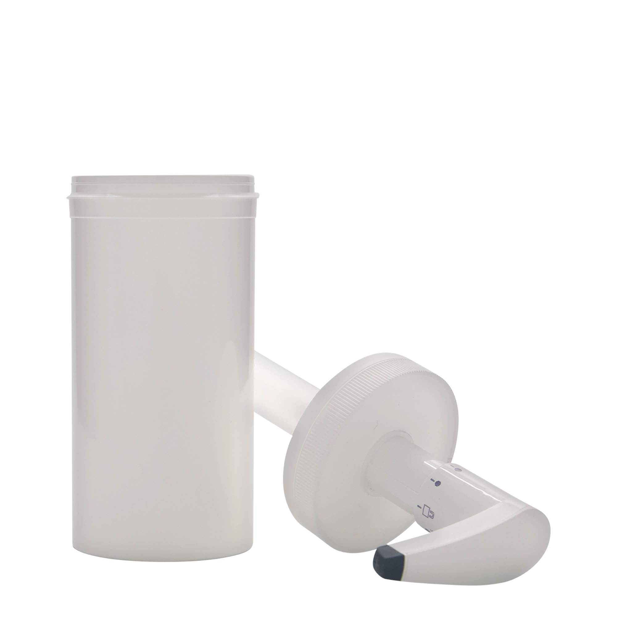 Dispenserflesje 'Securibox', 655 ml, PP-kunststof, wit, monding: schroefsluiting