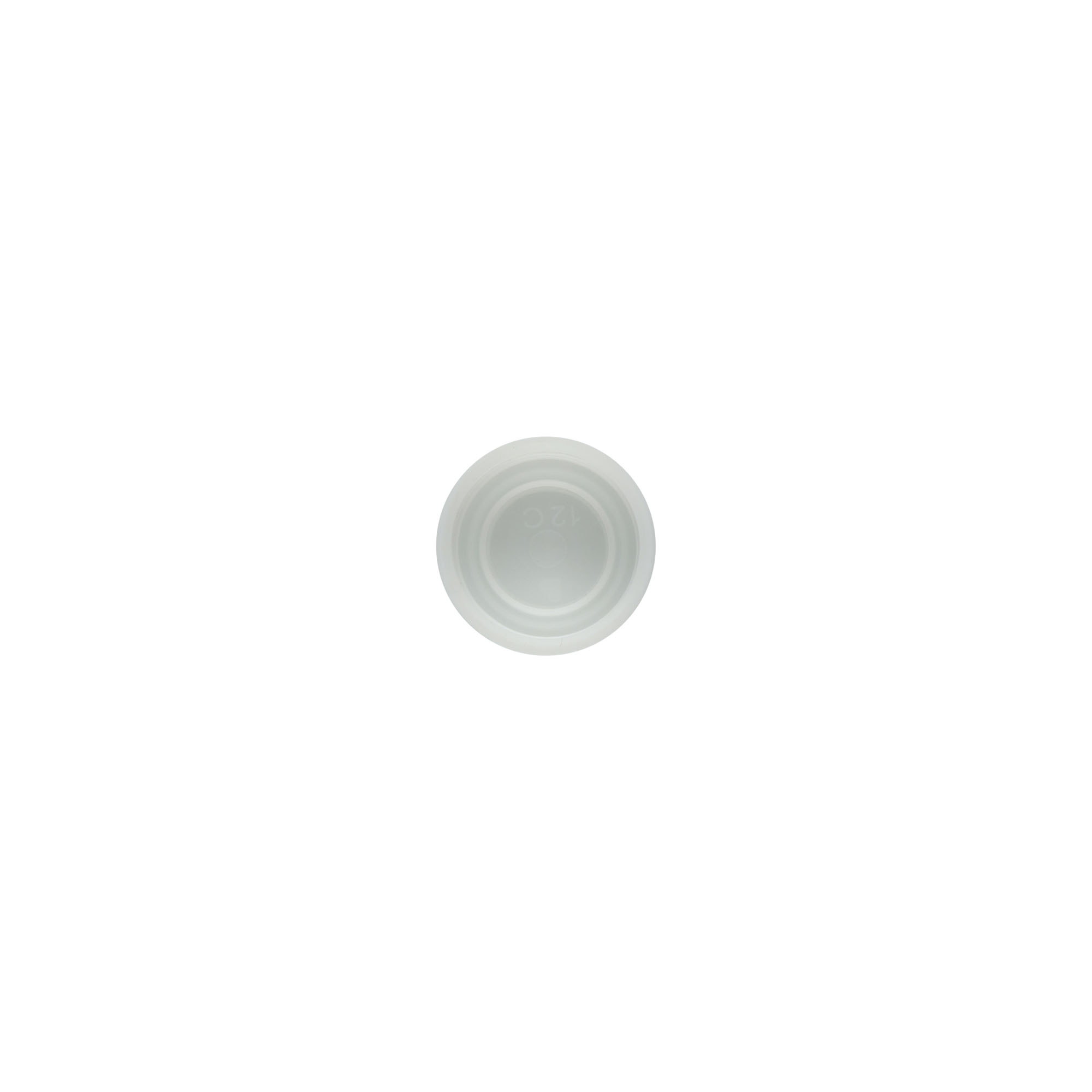Bougage à vis pour éprouvette en PET, plastique, blanc Bougage à vis pour éprouvette en PET, plastique, blanc