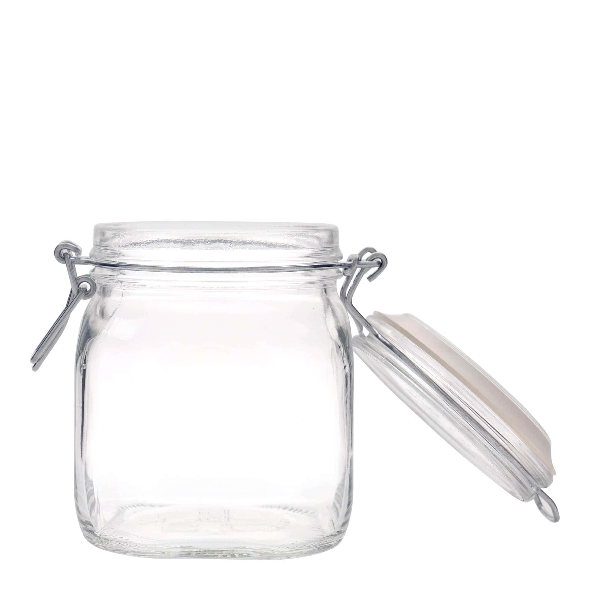 Pot met beugelsluiting 'Fido', 750 ml, vierkant, monding: beugelsluiting Pot met beugelsluiting 'Fido', 750 ml, vierkant, monding: beugelsluiting