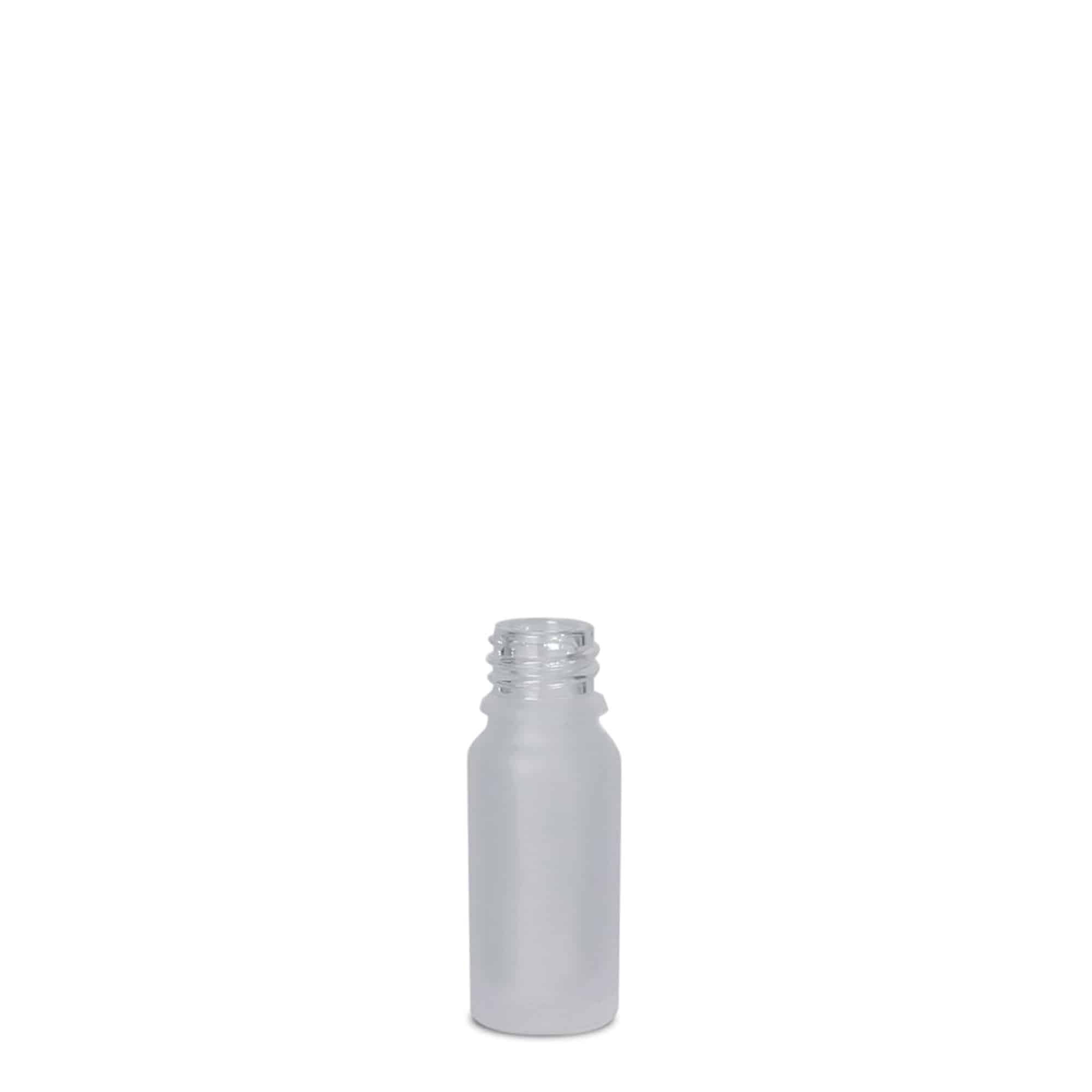 10 ml medicijnfles, glas, bruin mat, opening: DIN 18