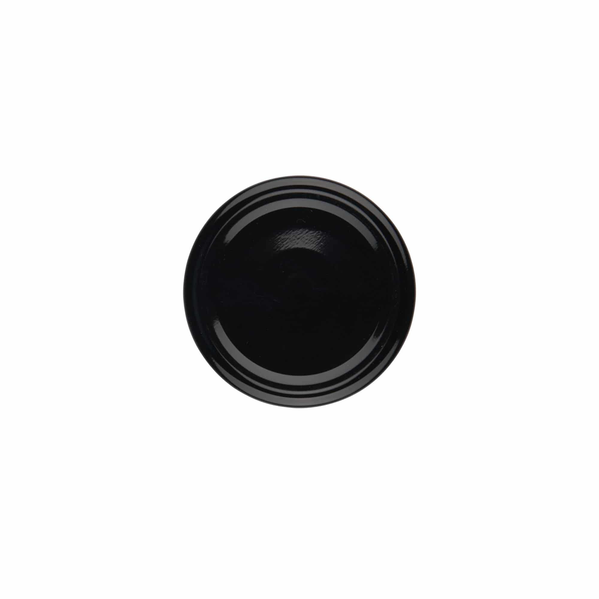 Twist-offdeksel, blik, zwart, voor monding: TO 58 Twist-offdeksel, blik, zwart, voor monding: TO 58