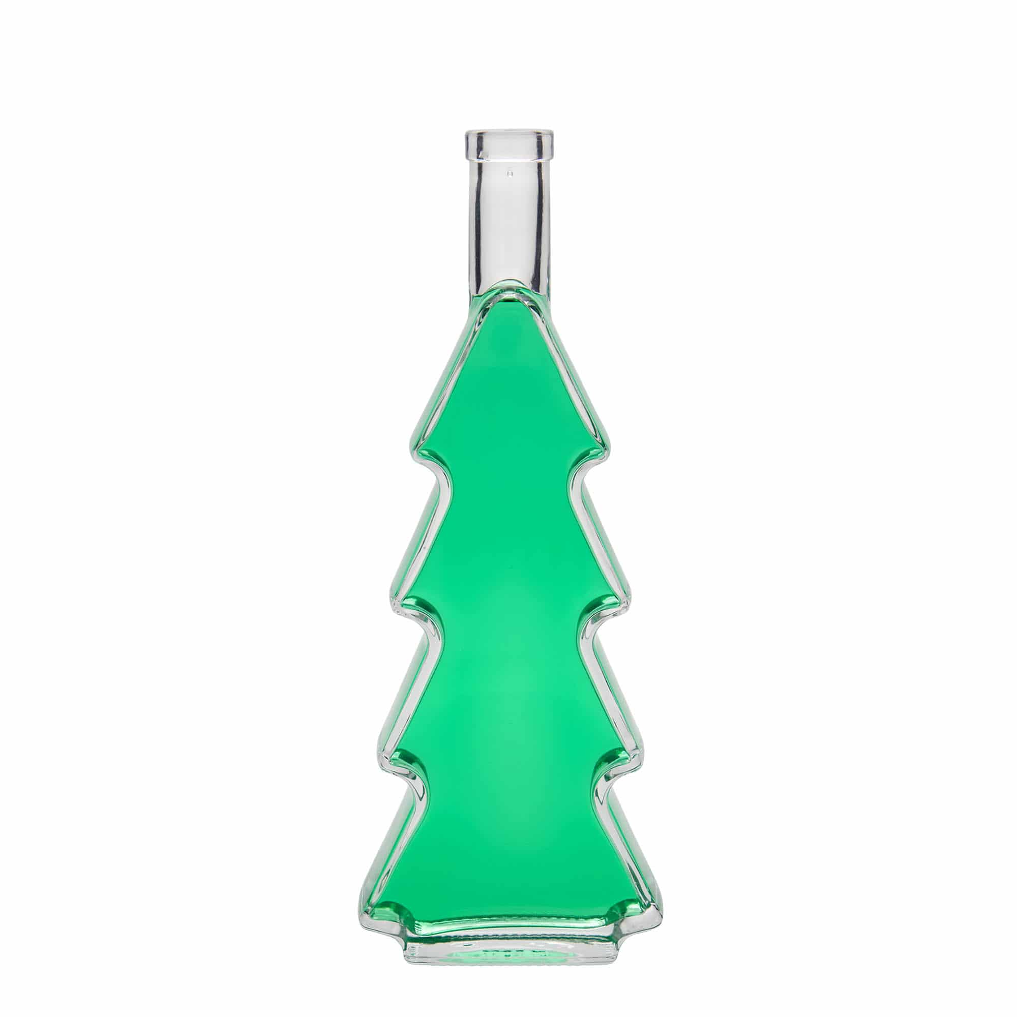 Glazen fles 'Dennenboom', 500 ml, monding: kurk Glazen fles 'Dennenboom', 500 ml, monding: kurk