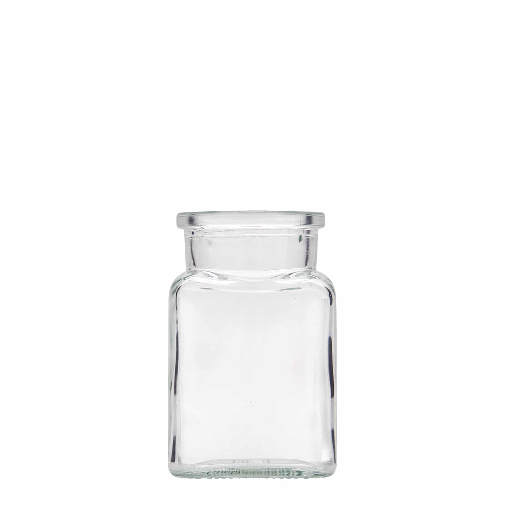 Bocal avec bouchon liège 150 ml, carré, bouchage: bouchon Bocal avec bouchon liège 150 ml, carré, bouchage: bouchon