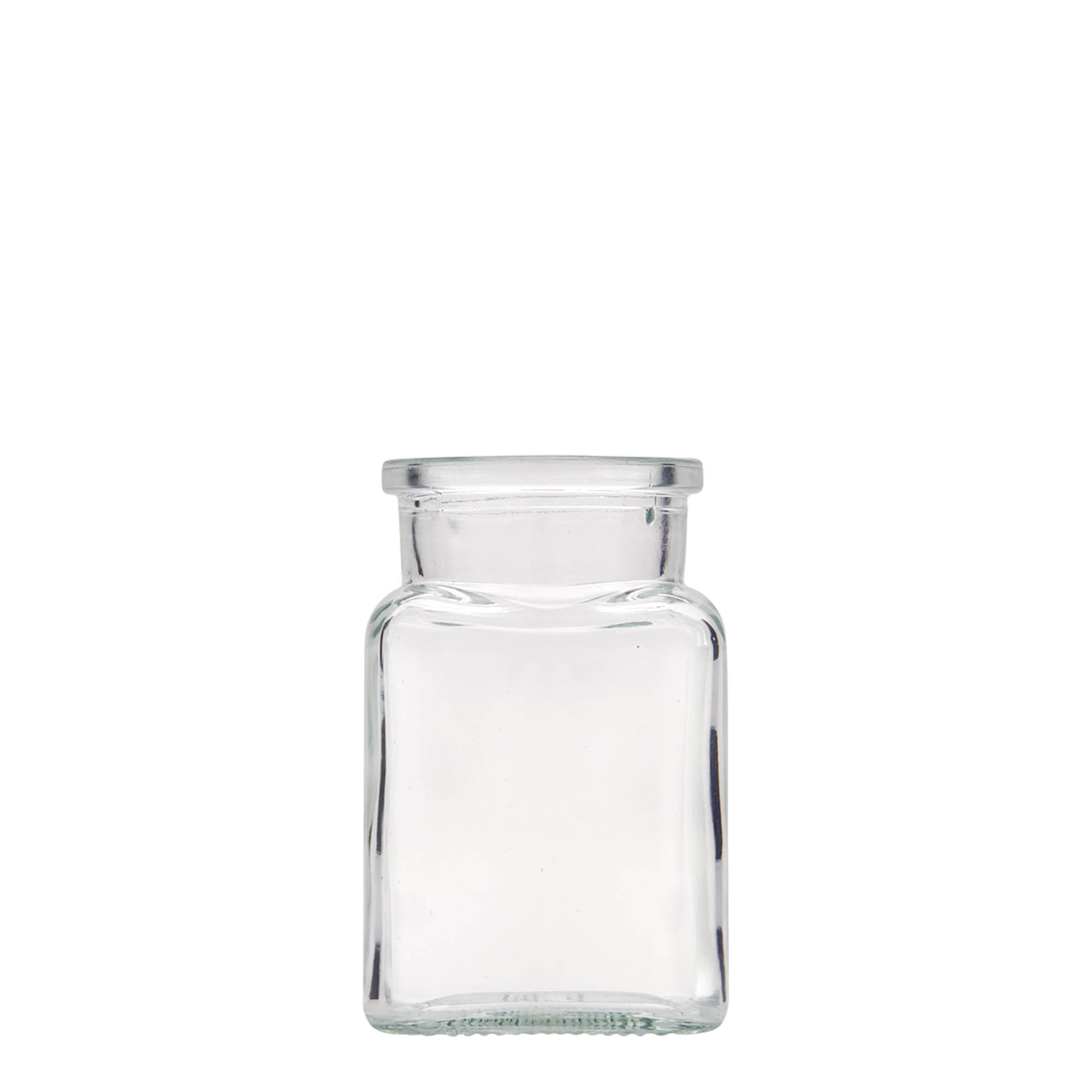 Bocal avec bouchon liège 150 ml, carré, bouchage: bouchon Bocal avec bouchon liège 150 ml, carré, bouchage: bouchon